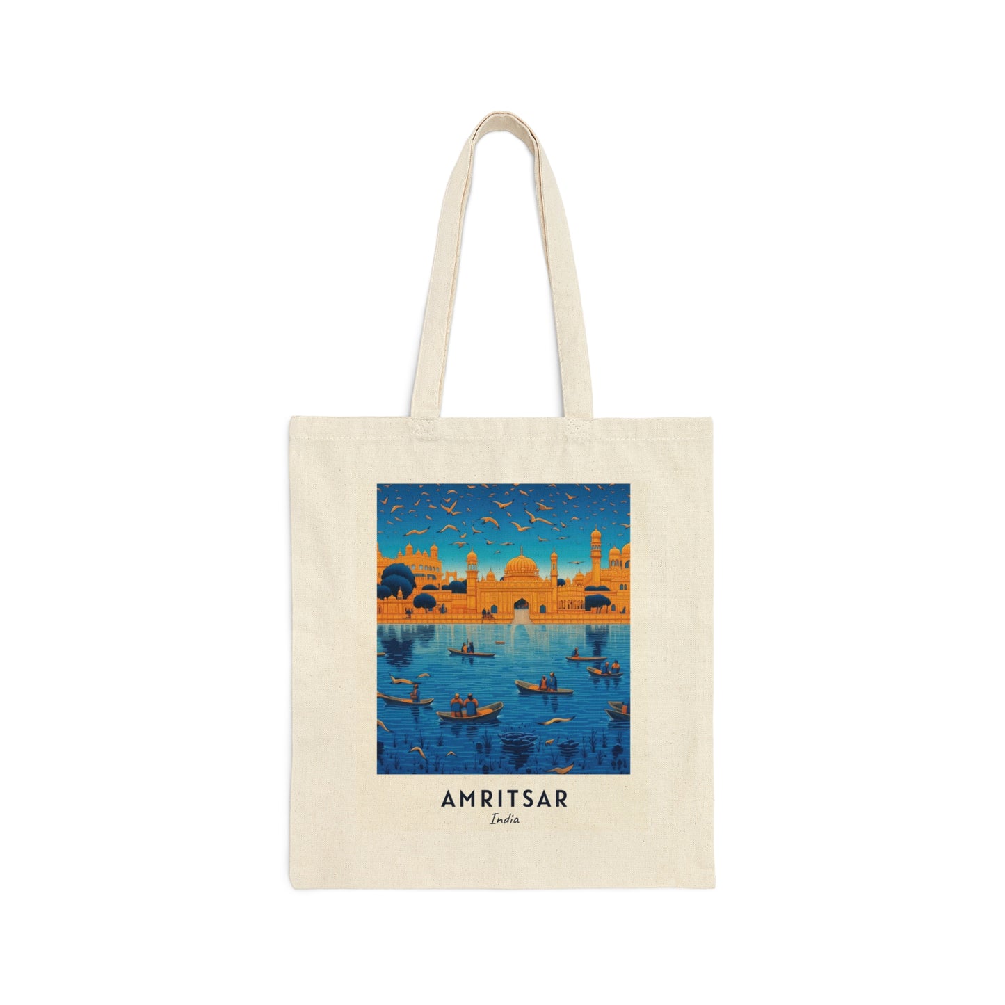 Amritsar Cotton Canvas Tote Bag - Currycature 🇺🇸