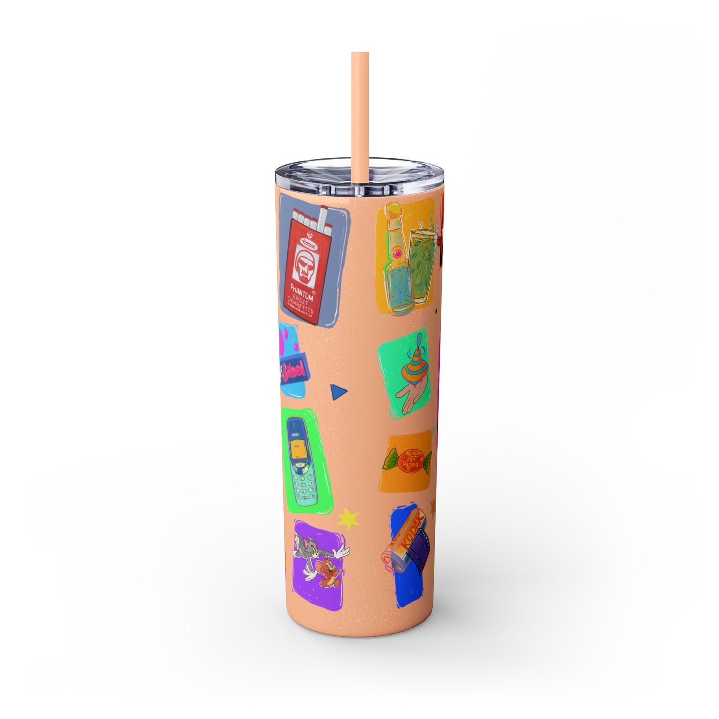 Good old memories Skinny Tumbler with Straw, 20oz