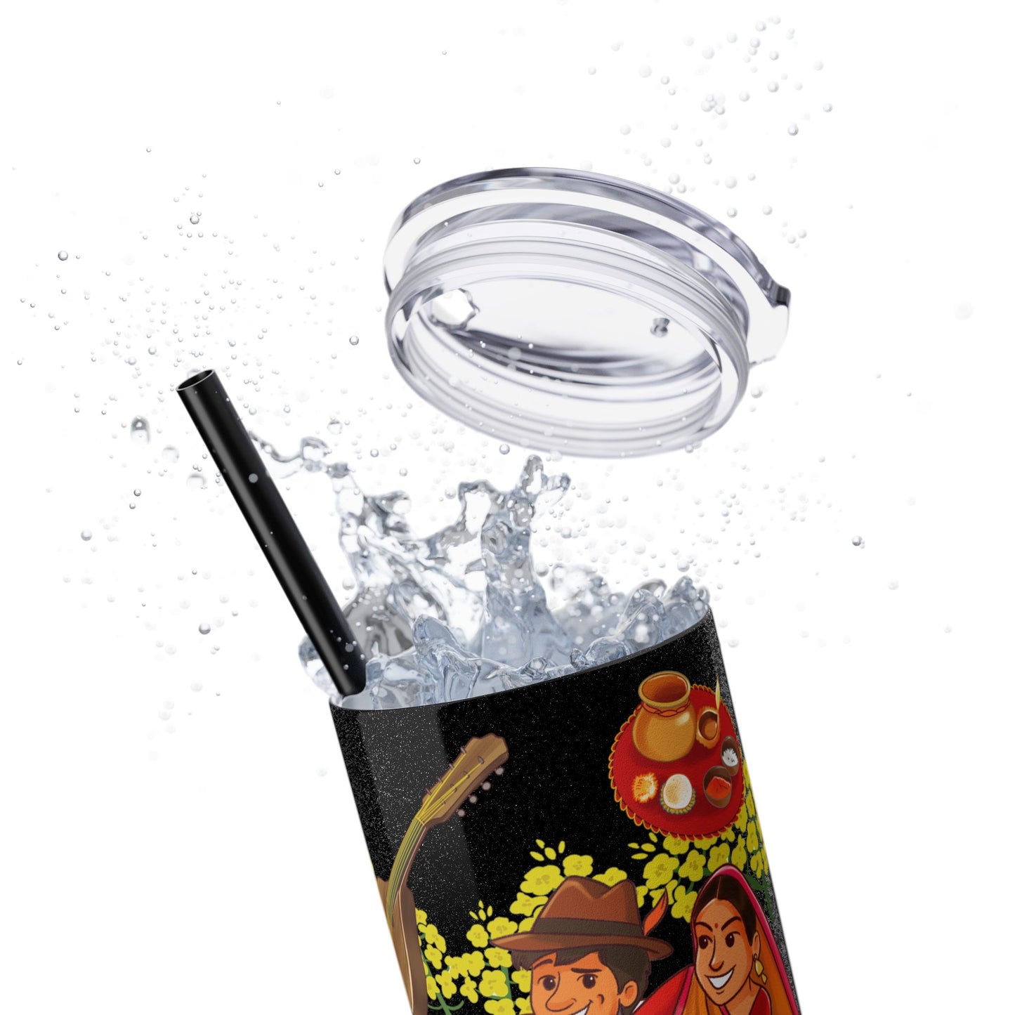 DDLJ Skinny Tumbler with Straw, 20oz
