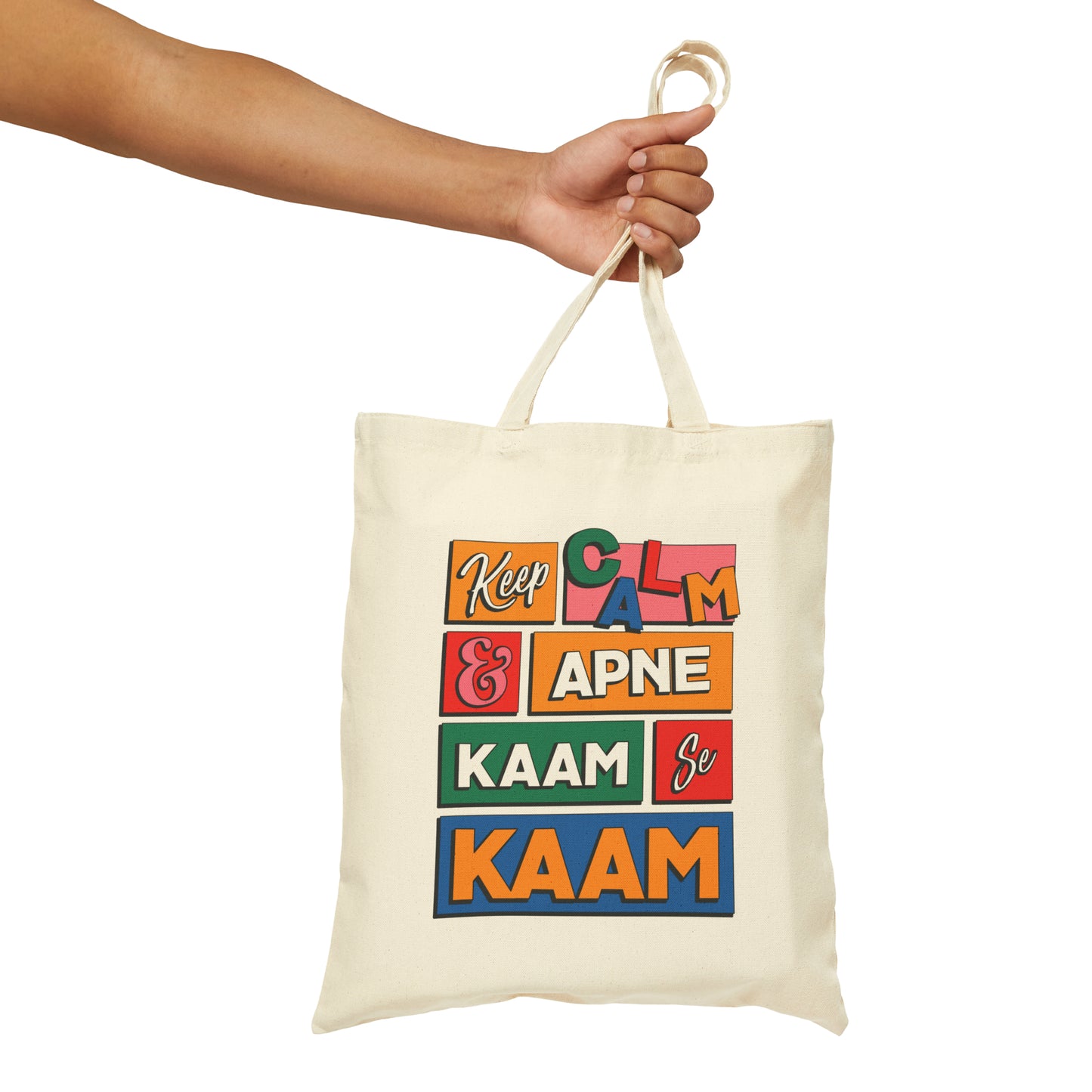 Keep Calm Cotton Canvas Tote Bag - Currycature 🇺🇸