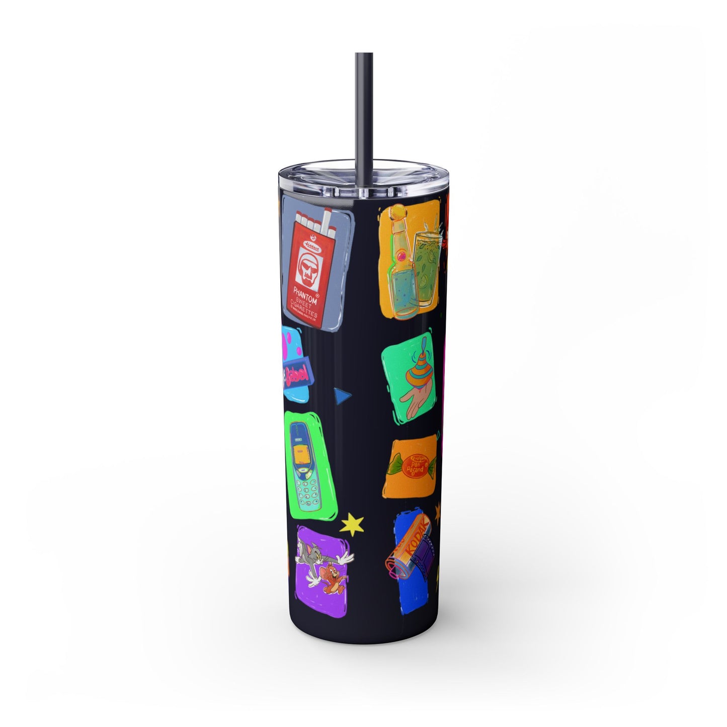 Good old memories Skinny Tumbler with Straw, 20oz