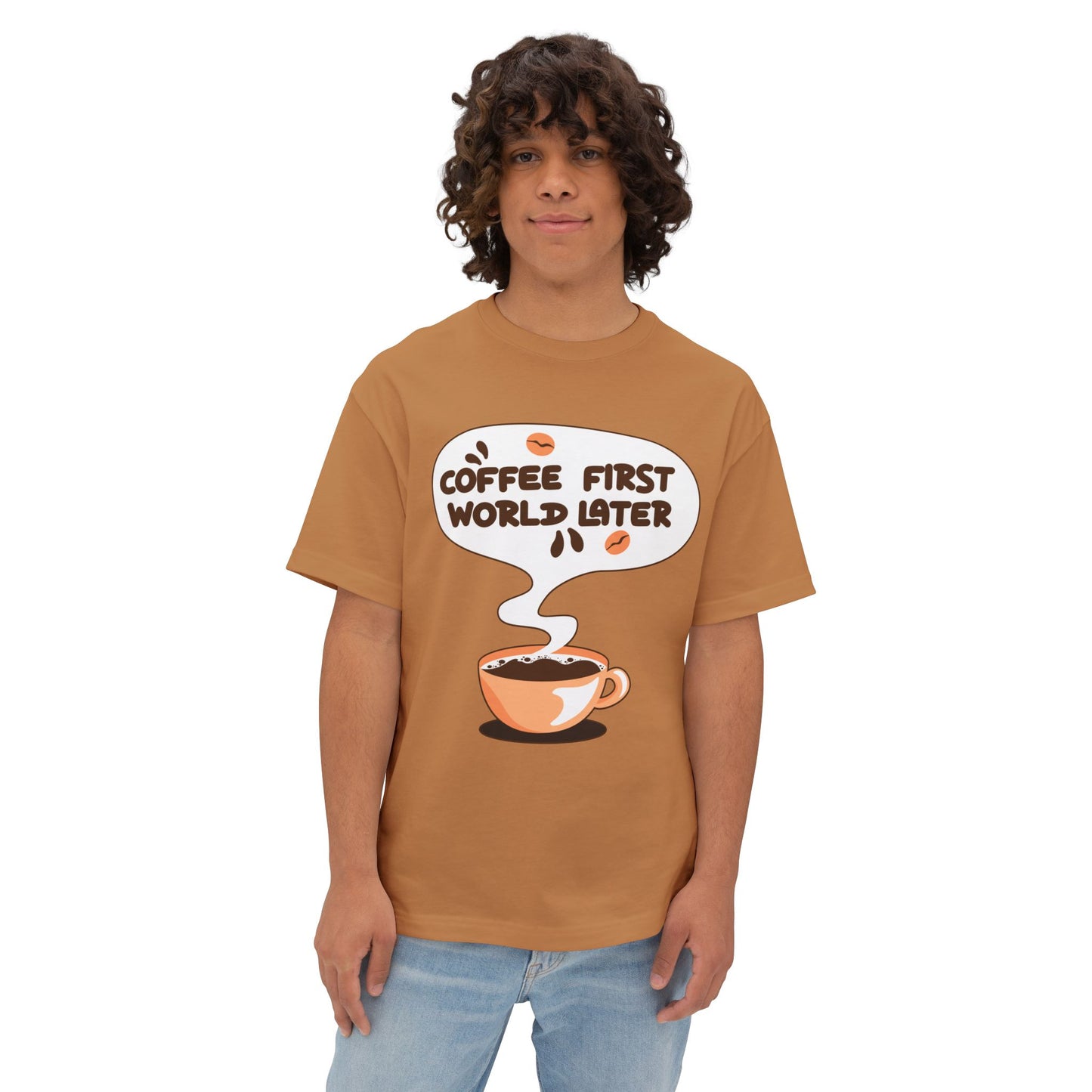 Coffee First Oversized Tee