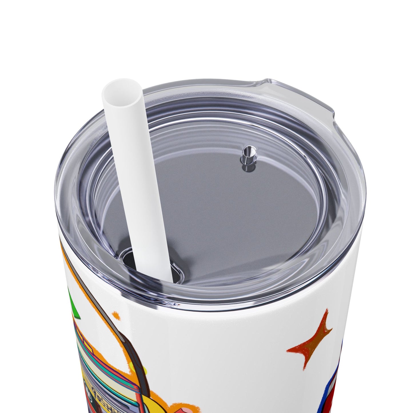 Nostalgia Skinny Tumbler with Straw, 20oz