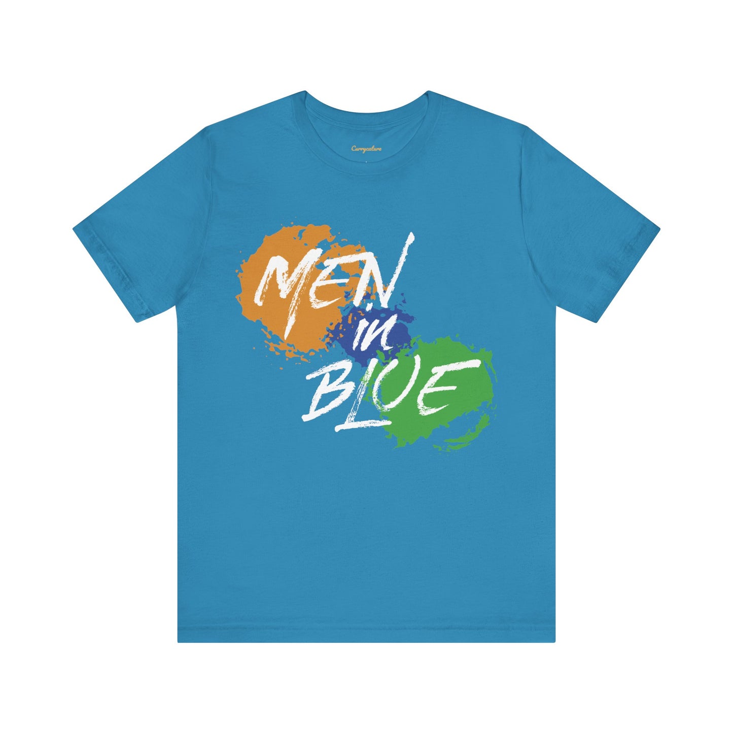 Men in Blue Graphic T-shirt - Currycature 🇺🇸