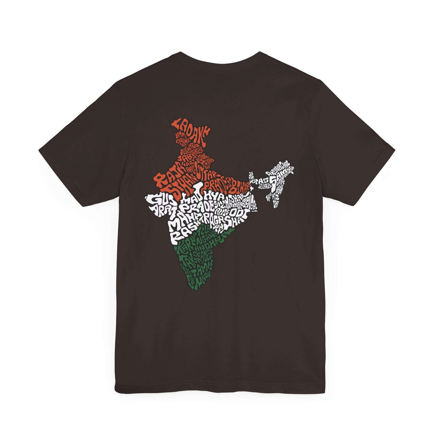 India Map (Back Print) Graphic T-shirt - Currycature 🇺🇸