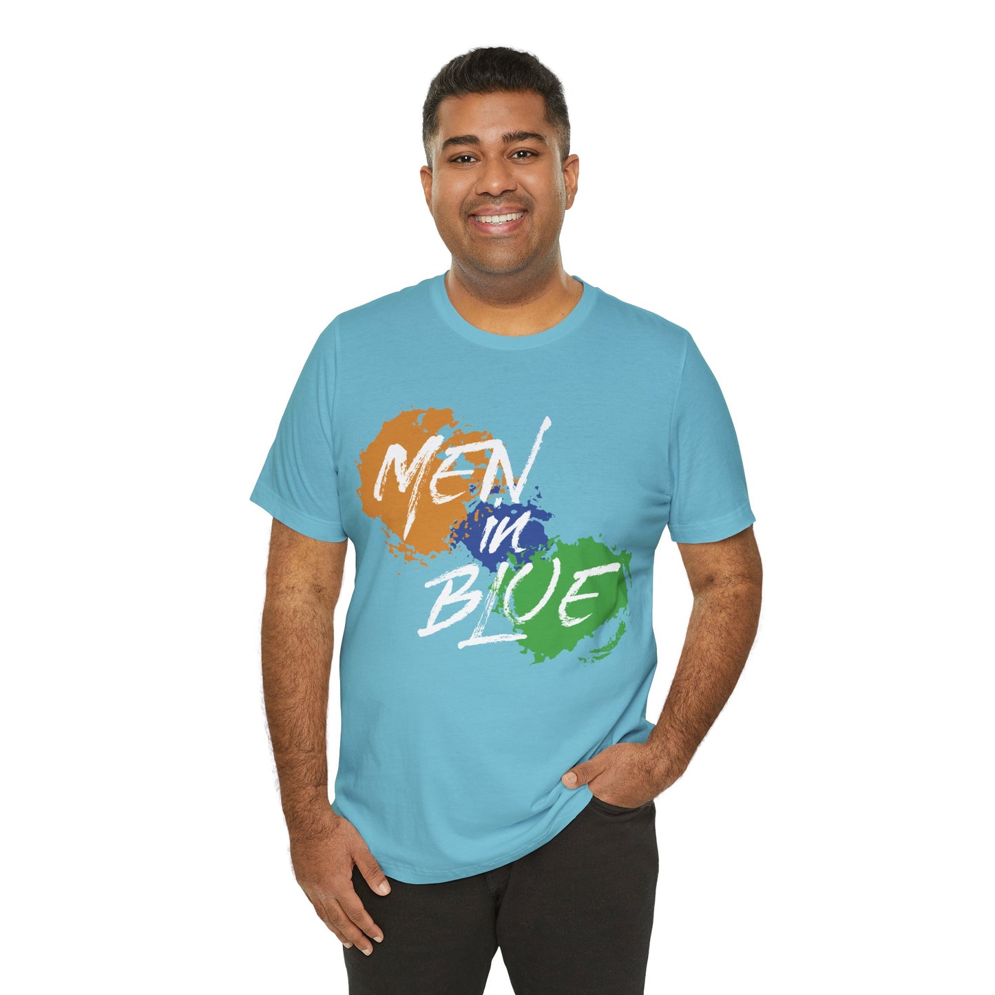 Men in Blue Graphic T-shirt - Currycature 🇺🇸