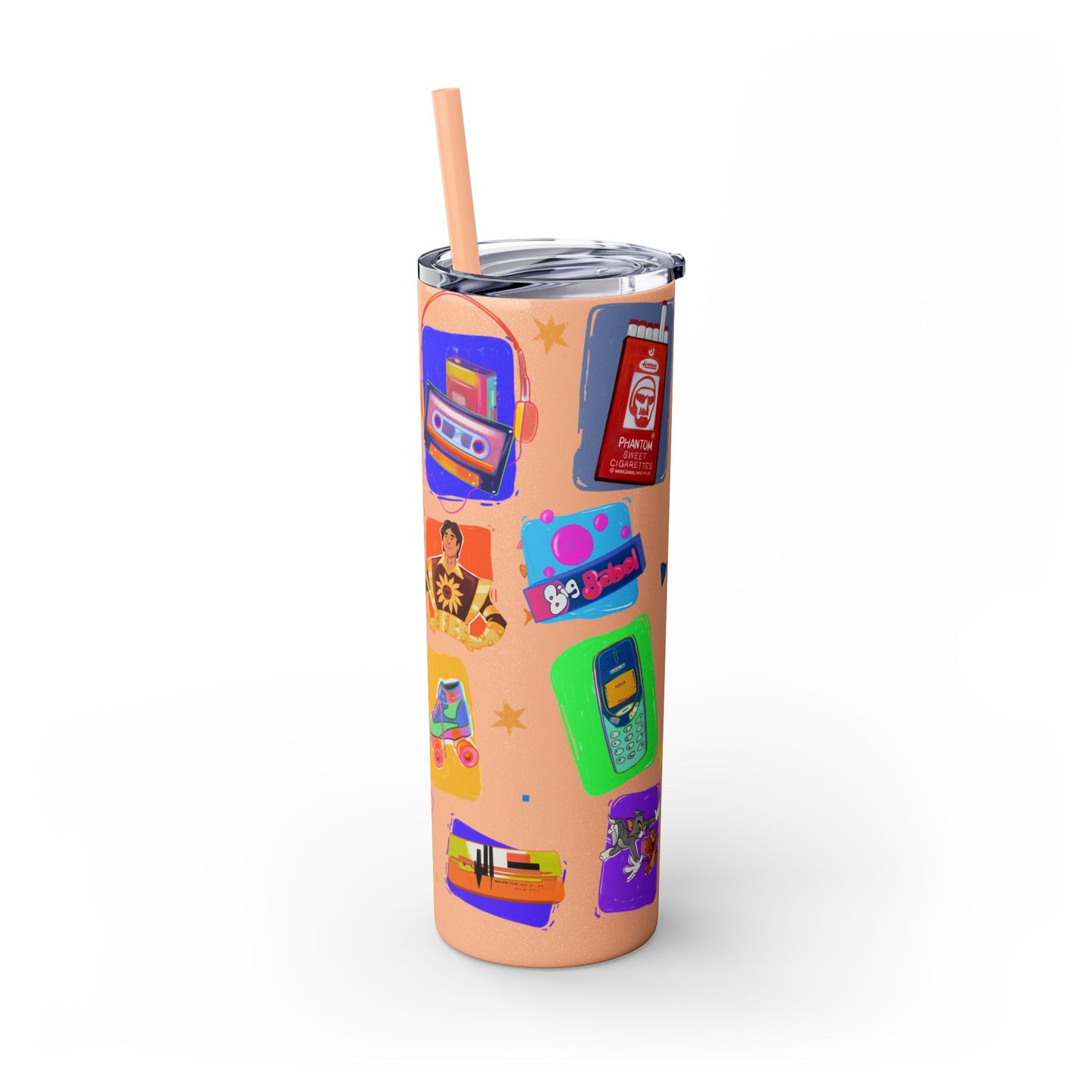 Good old memories Skinny Tumbler with Straw, 20oz