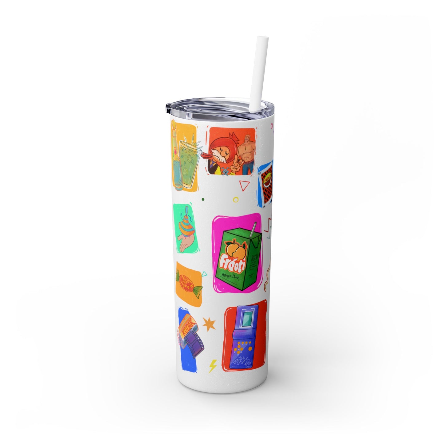 Good old memories Skinny Tumbler with Straw, 20oz