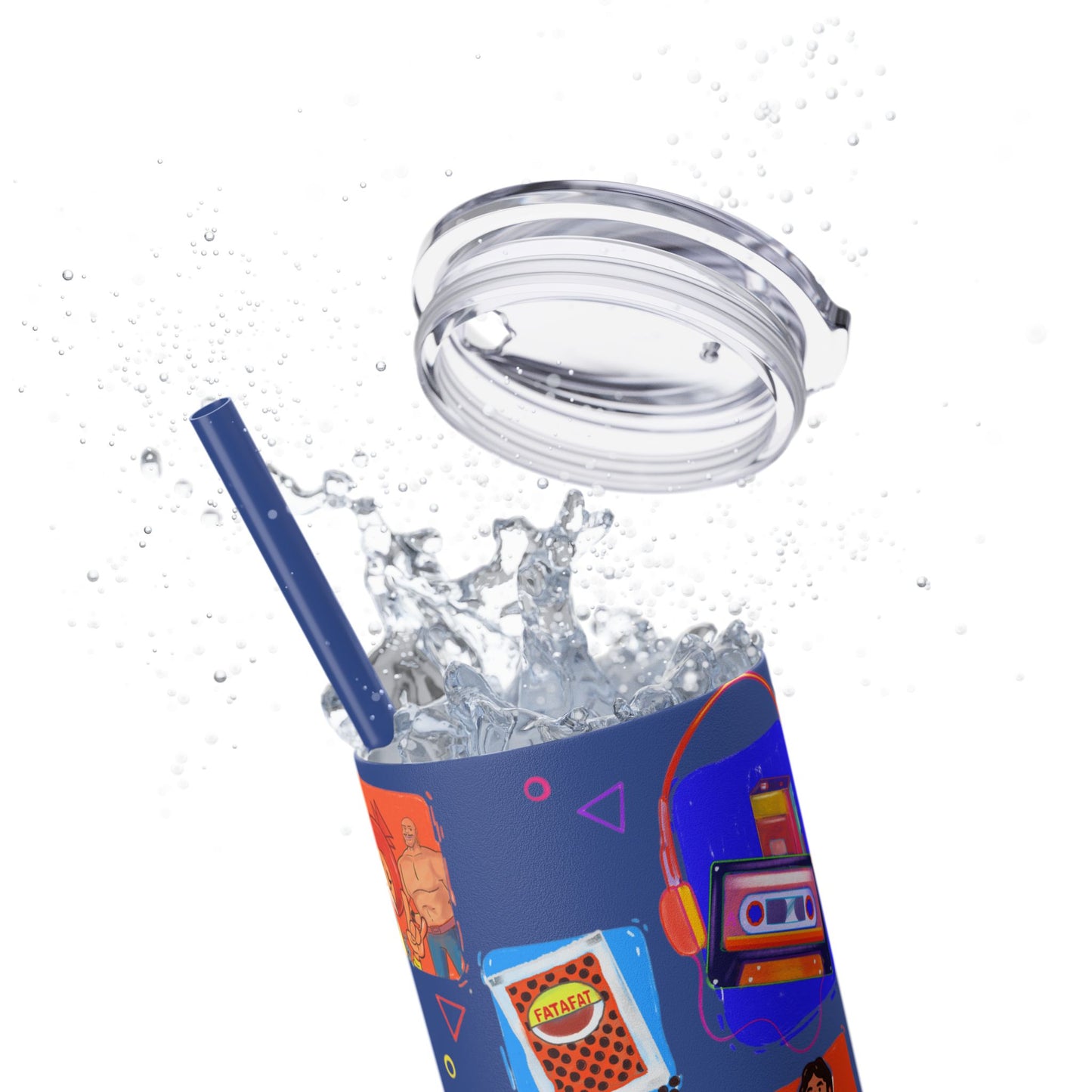 Good old memories Skinny Tumbler with Straw, 20oz
