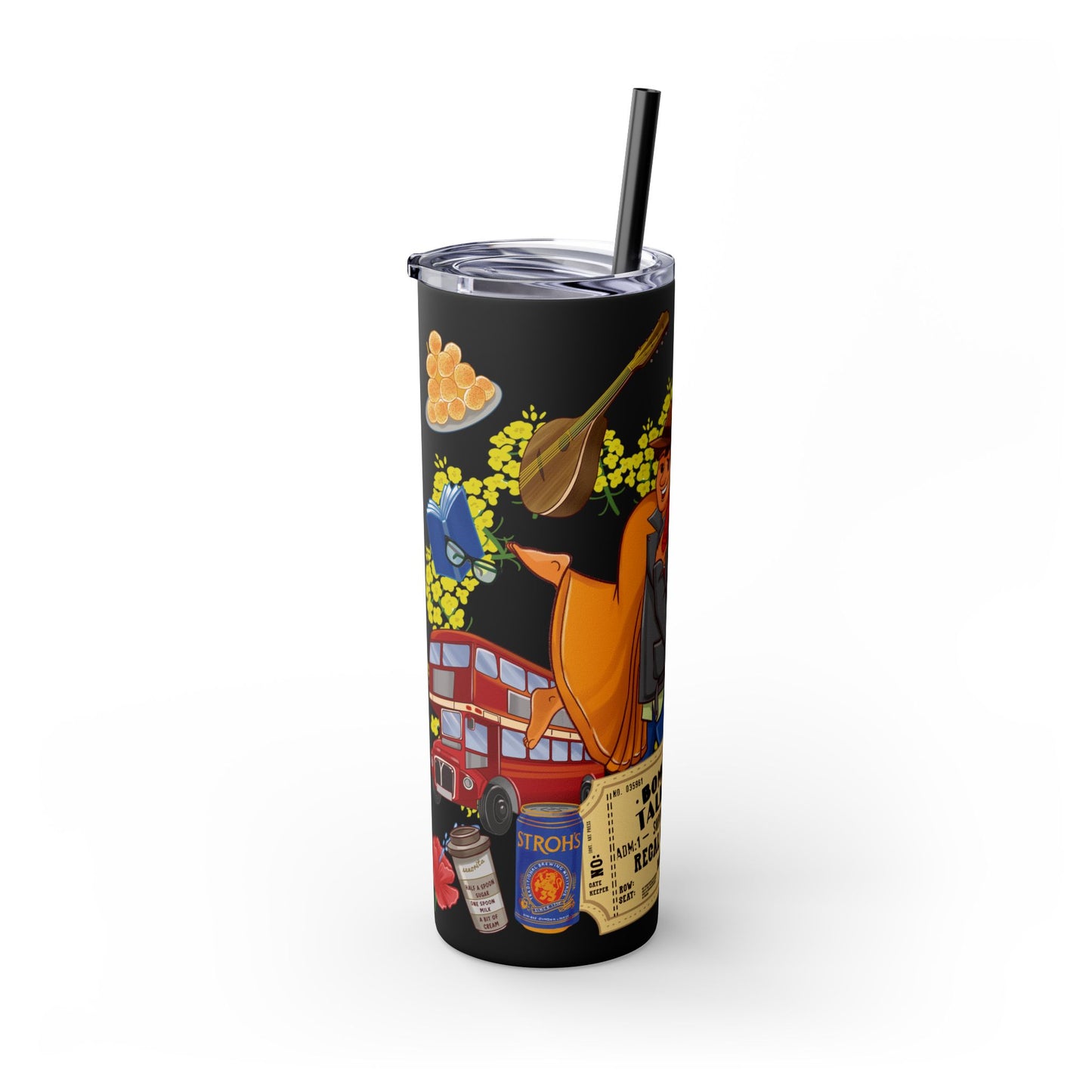 DDLJ Skinny Tumbler with Straw, 20oz