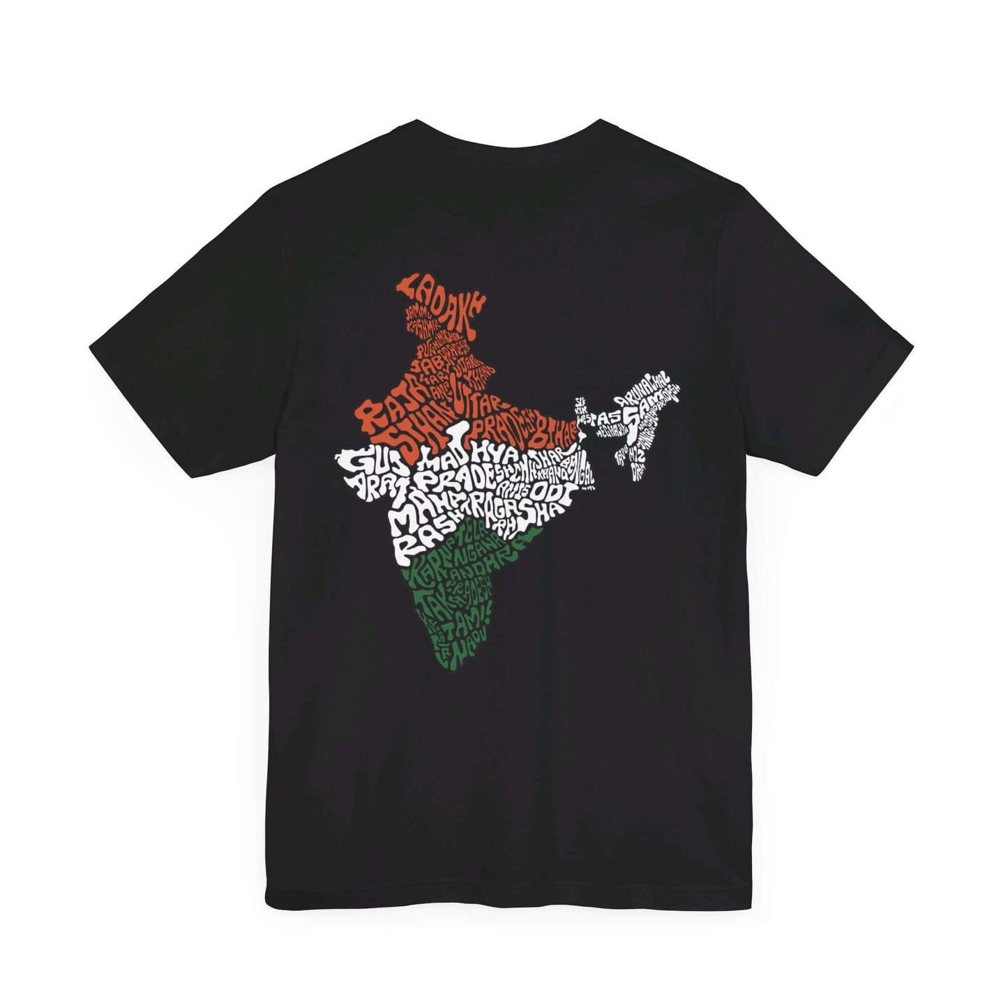 India Map (Back Print) Graphic T-shirt - Currycature 🇺🇸