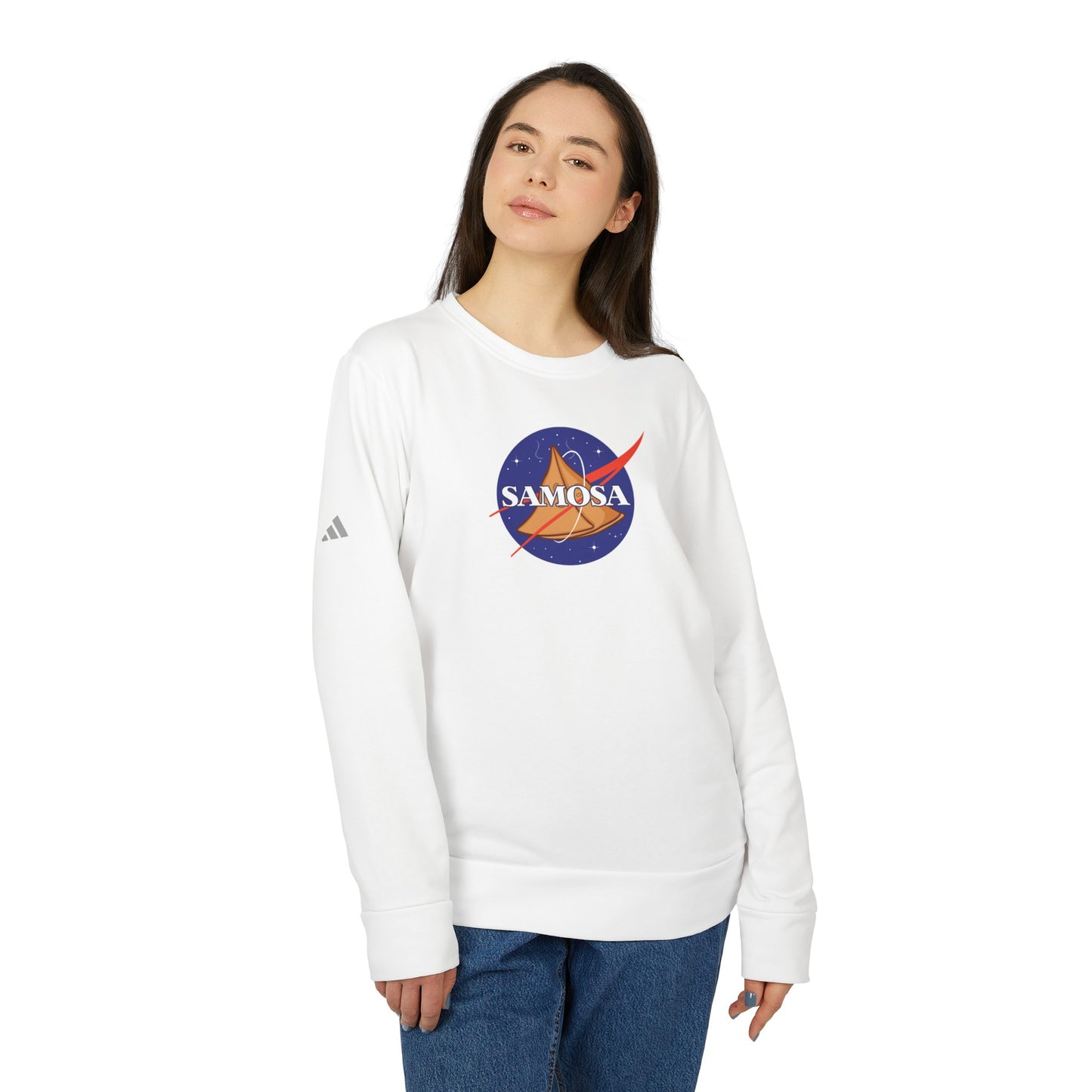 Samosa adidas® Unisex Fleece Crewneck Sweatshirt - Currycature 🇺🇸