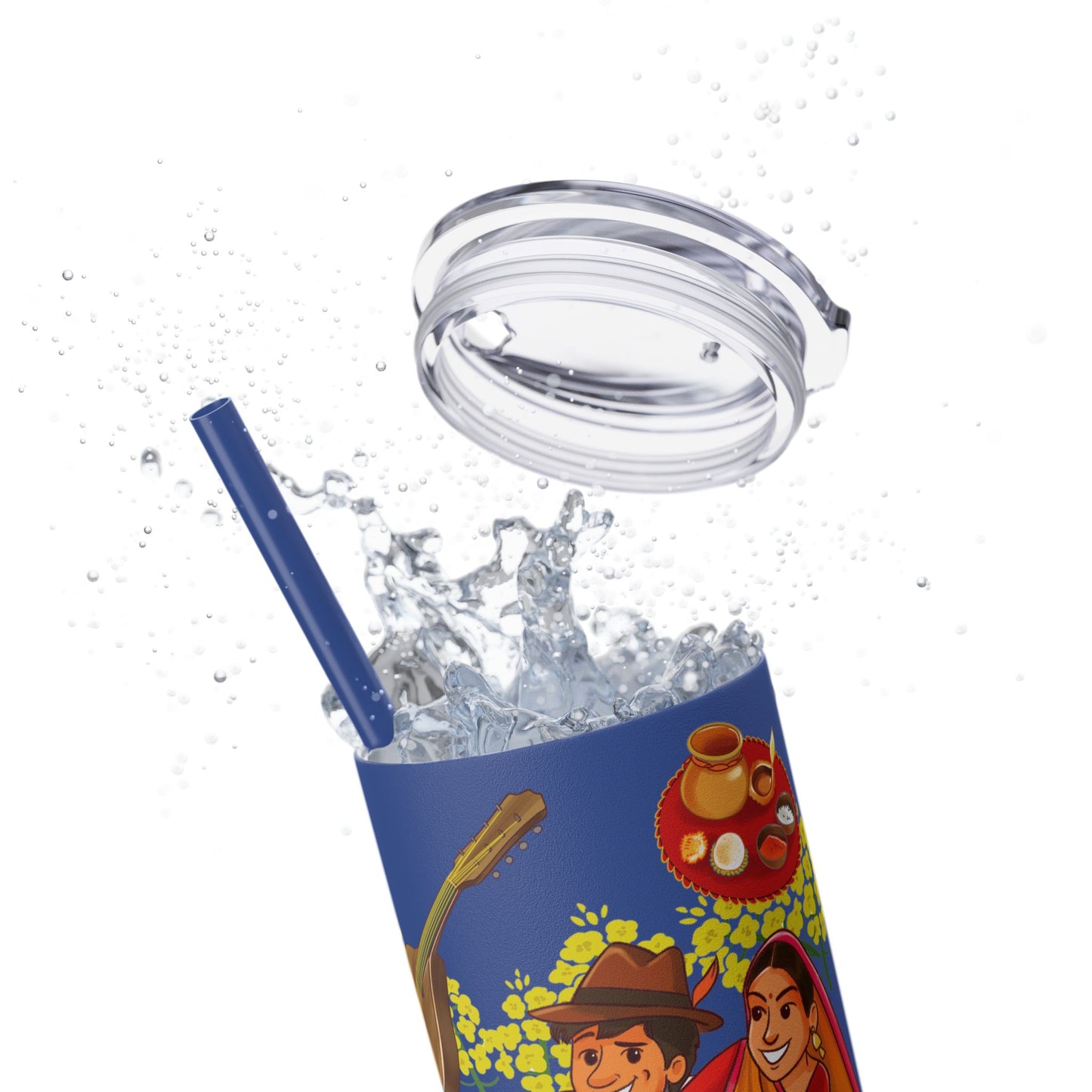 DDLJ Skinny Tumbler with Straw, 20oz