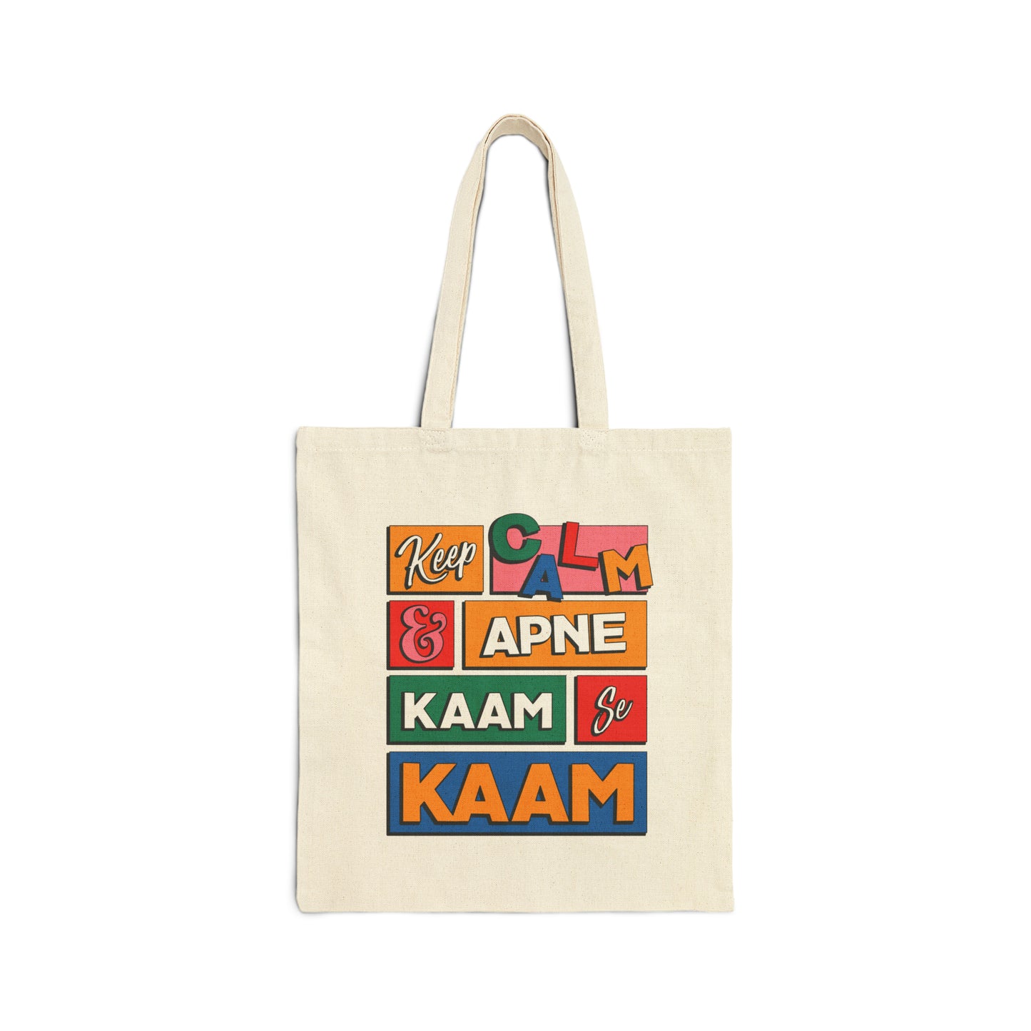 Keep Calm Cotton Canvas Tote Bag - Currycature 🇺🇸
