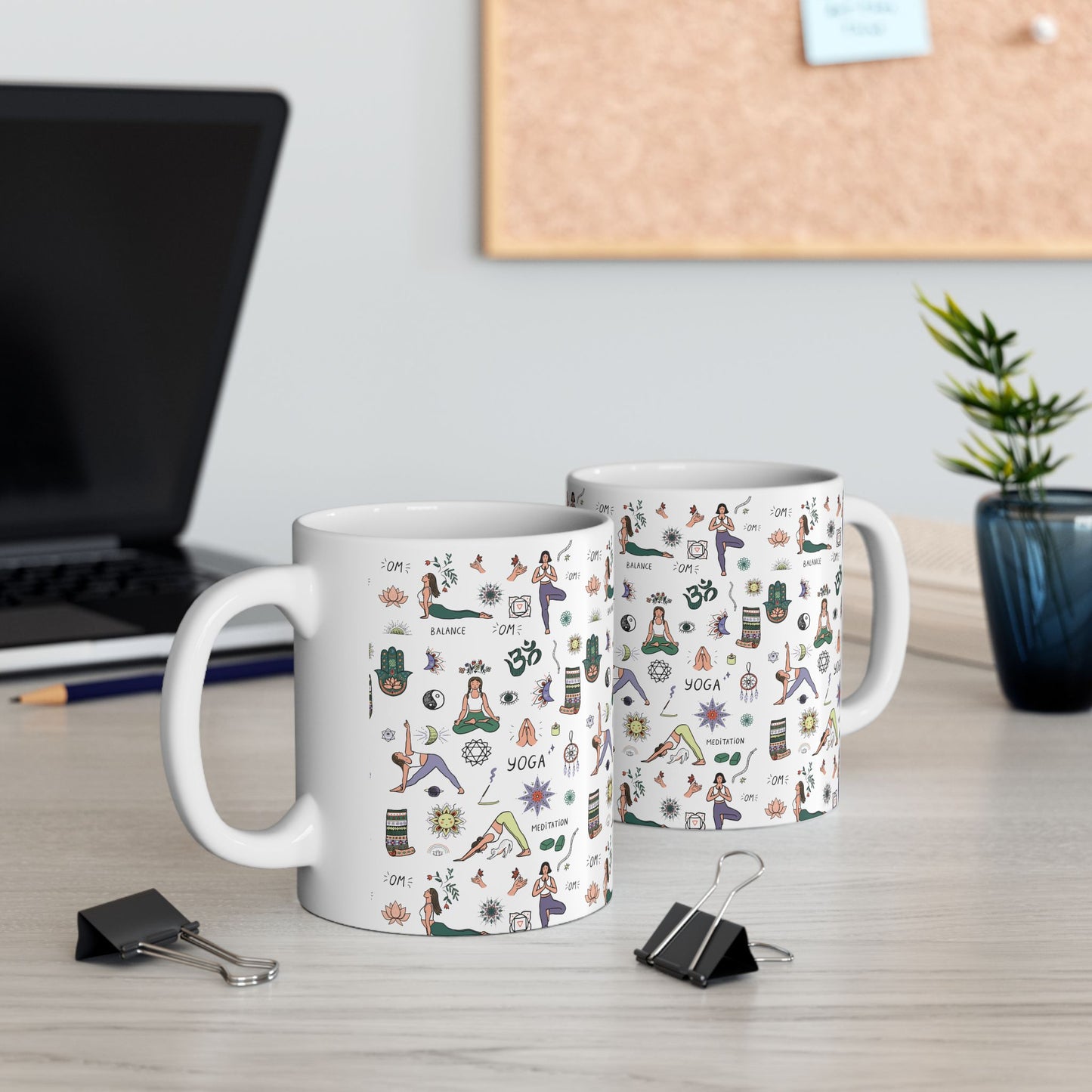 Yoga Ceramic Mug, (11oz, 15oz)