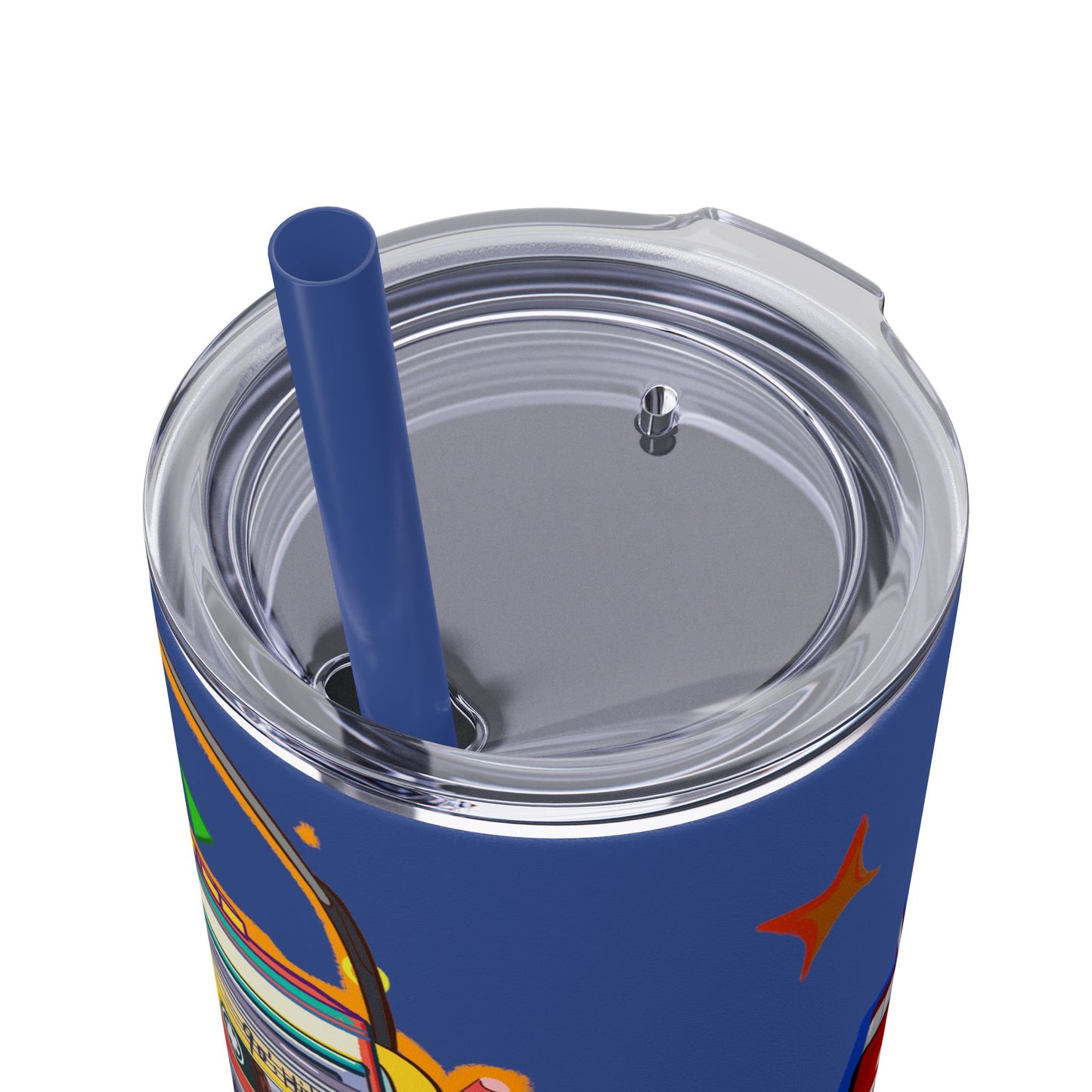 Nostalgia Skinny Tumbler with Straw, 20oz