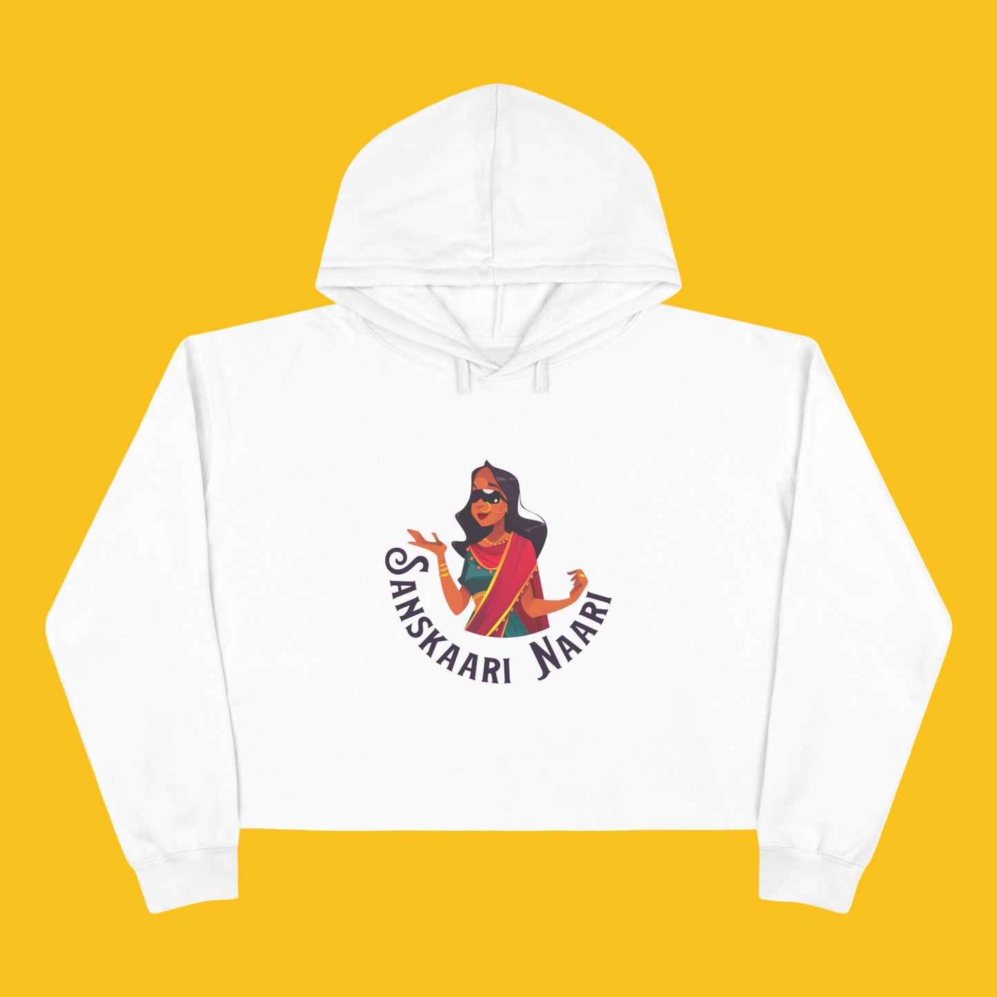 Sanskaari Naari Crop Hoodie
