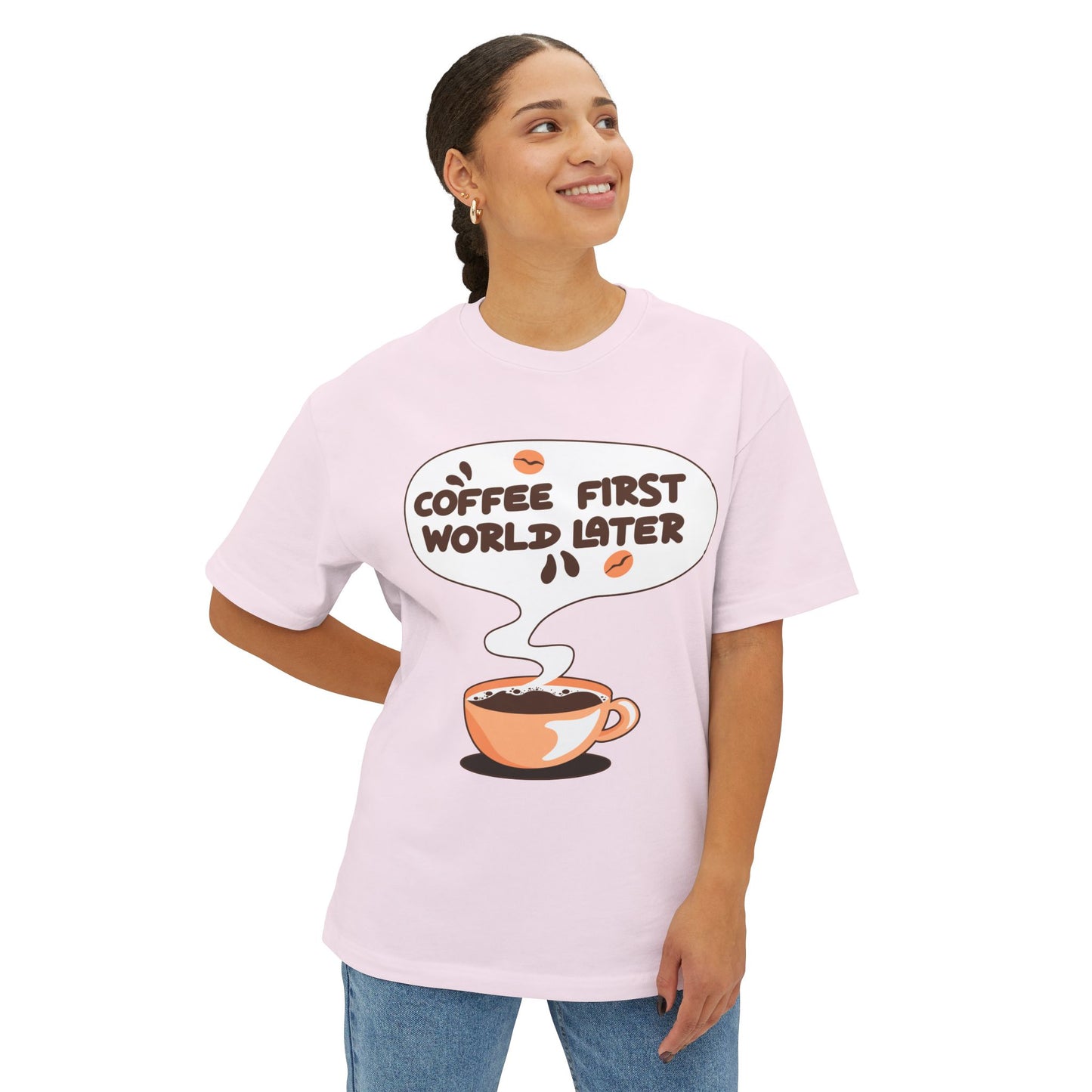 Coffee First Oversized Tee