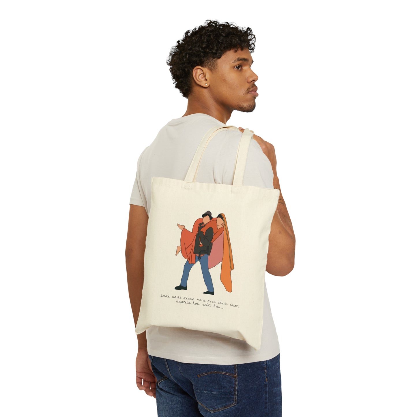 Bade Bade Desho Mein Cotton Canvas Tote Bag - Currycature 🇺🇸