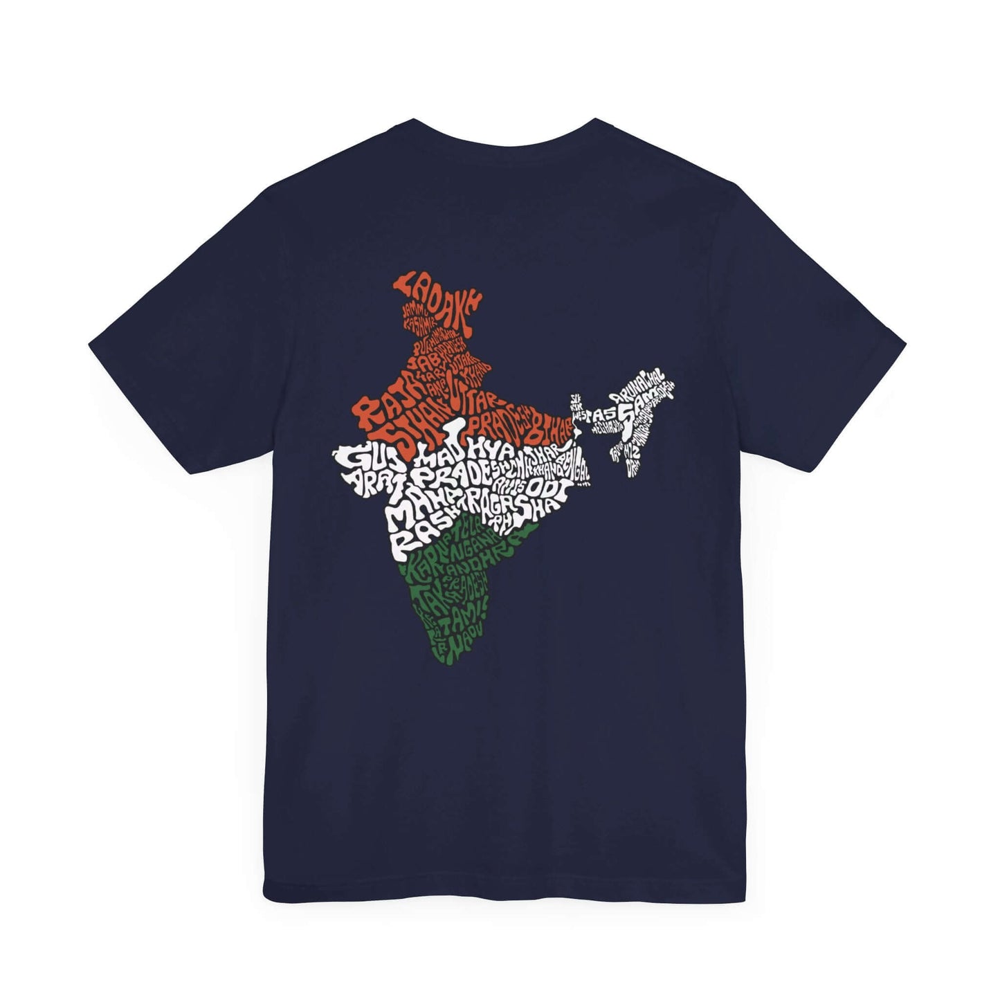 India Map (Back Print) Graphic T-shirt - Currycature 🇺🇸