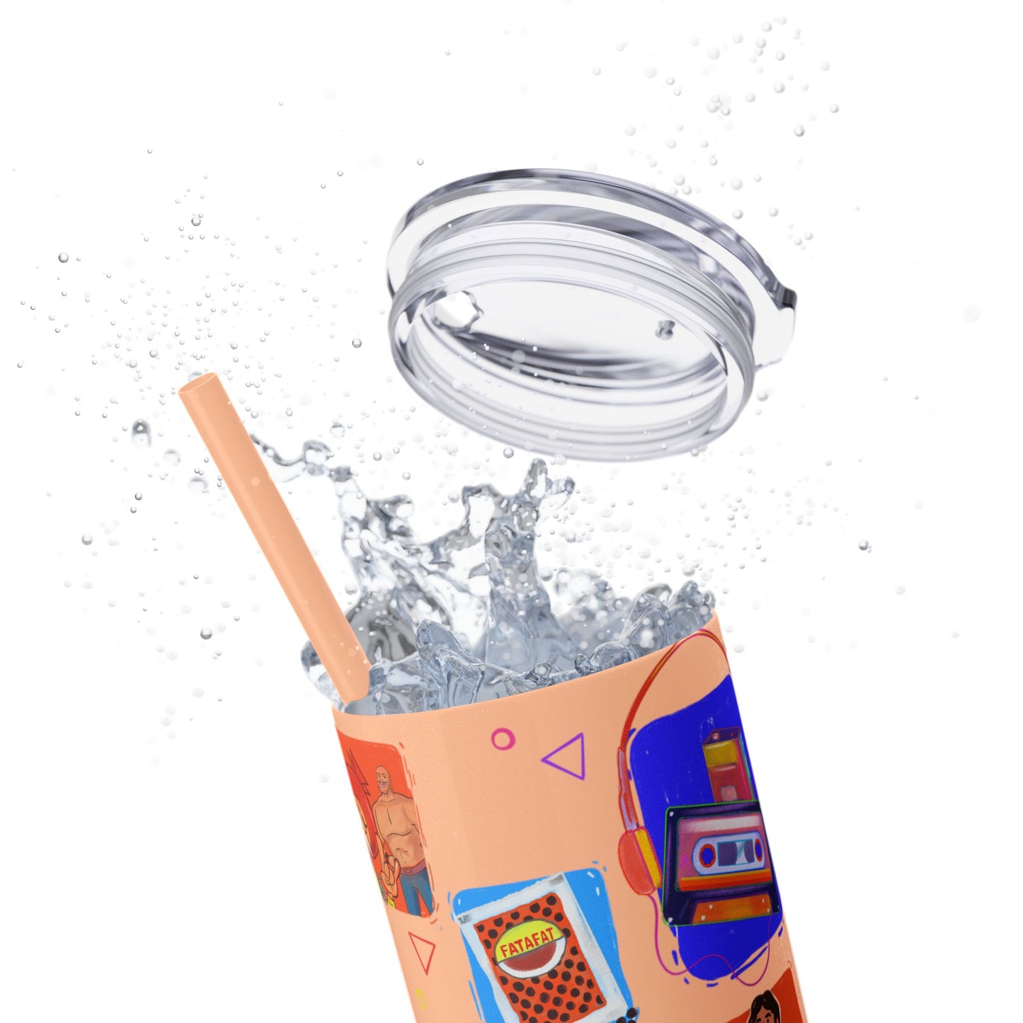 Good old memories Skinny Tumbler with Straw, 20oz