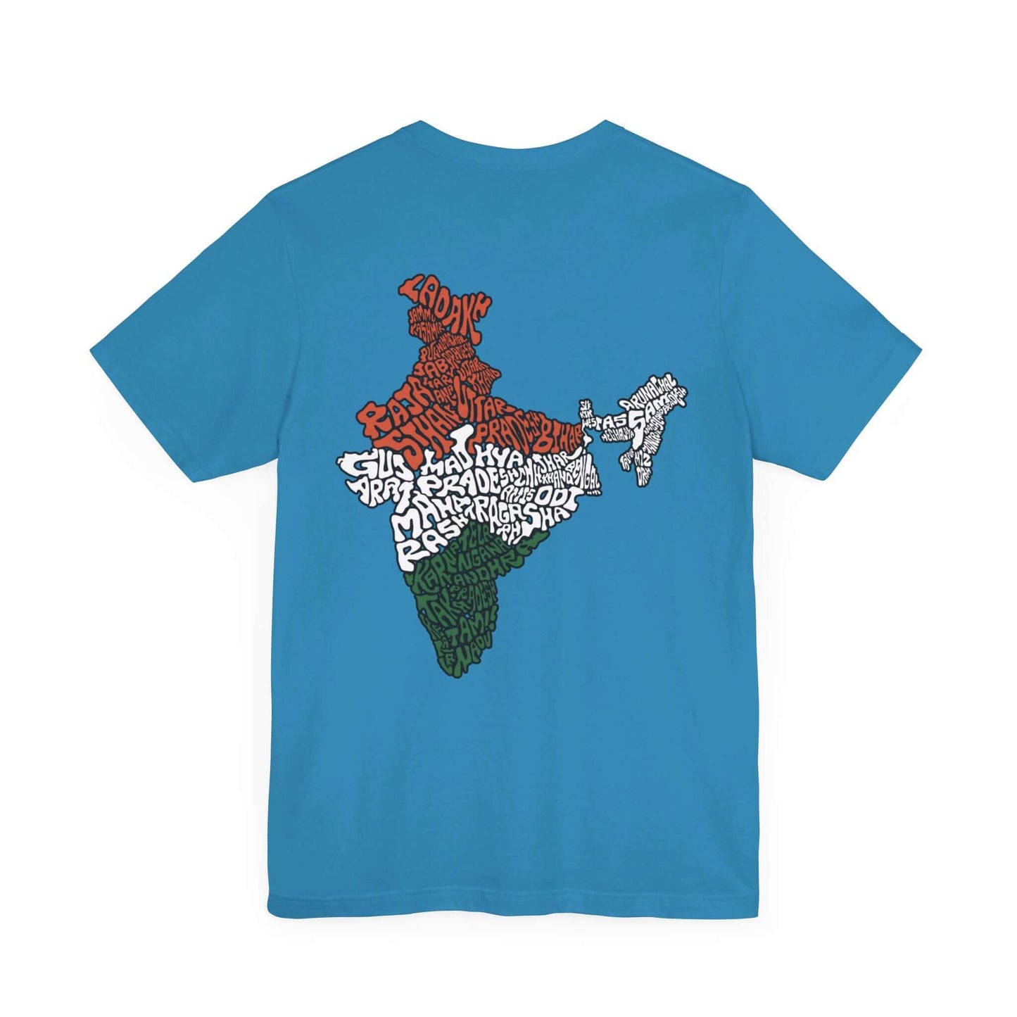 India Map (Back Print) Graphic T-shirt - Currycature 🇺🇸