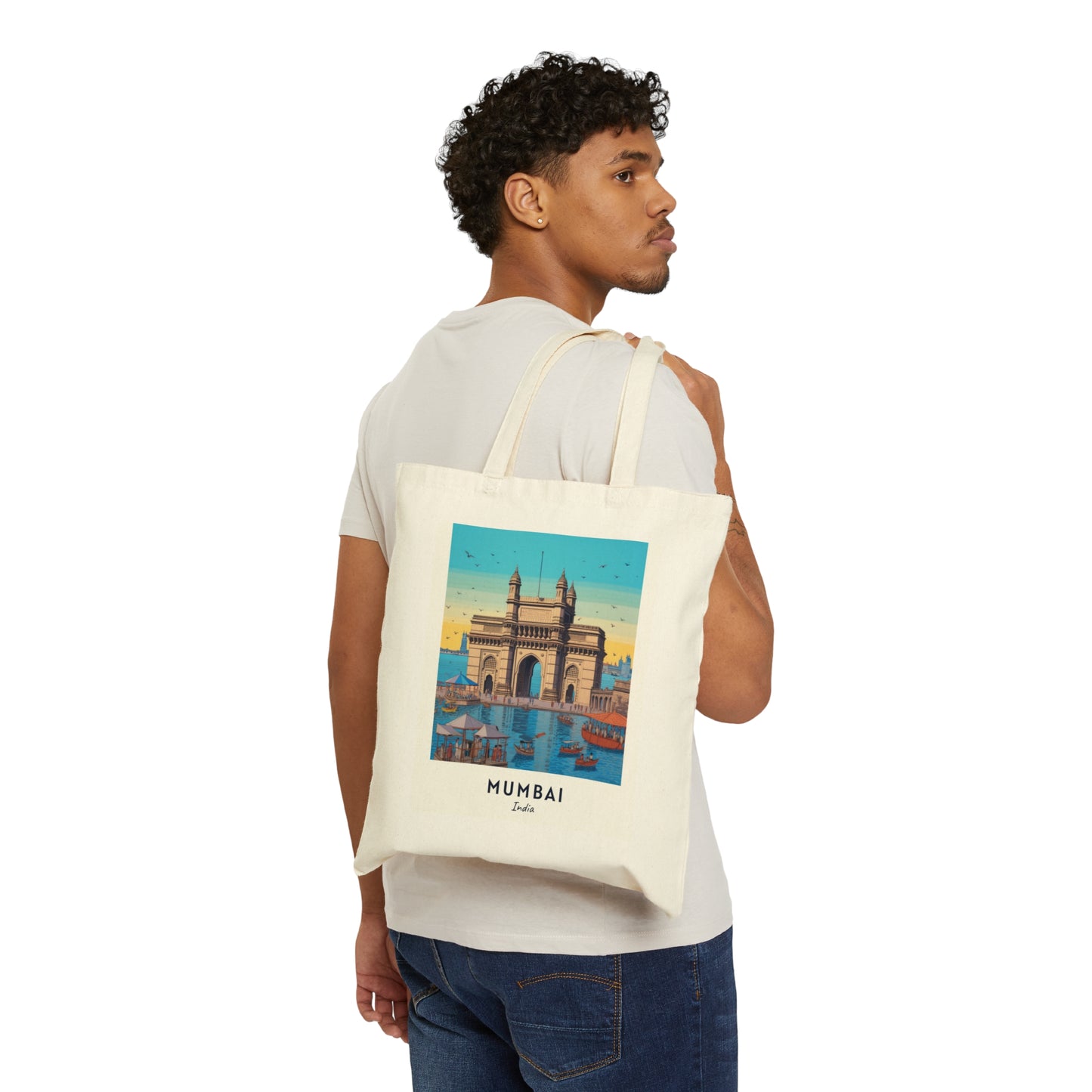 Mumbai Cotton Canvas Tote Bag - Currycature 🇺🇸