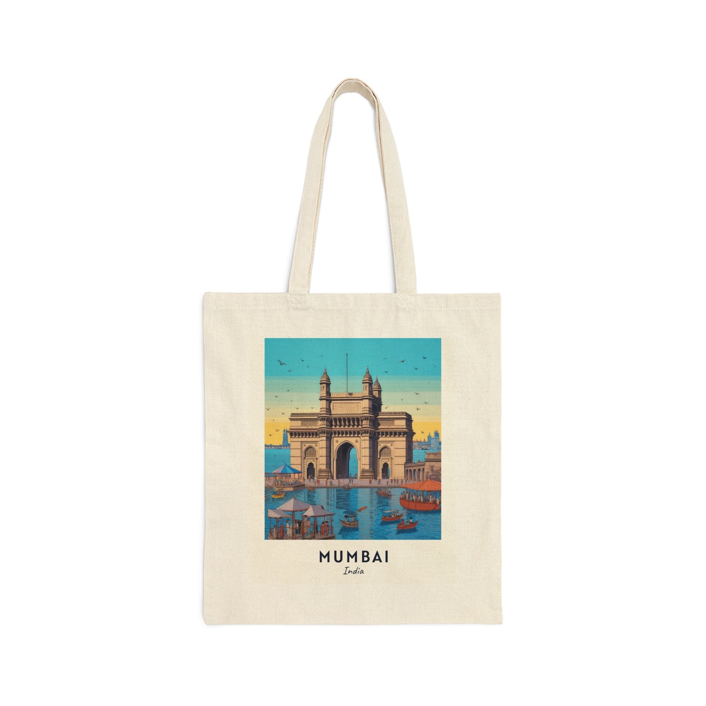 Mumbai Cotton Canvas Tote Bag - Currycature 🇺🇸
