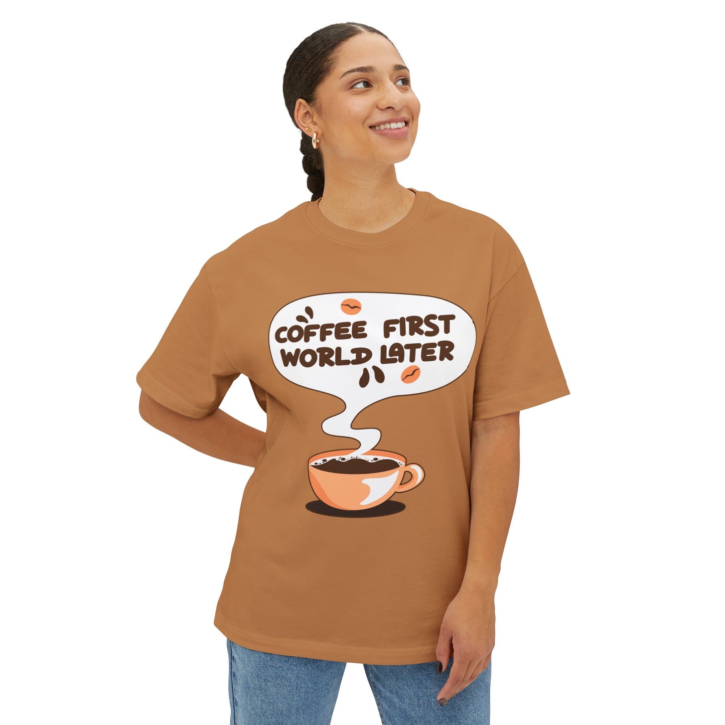 Coffee First Oversized Tee
