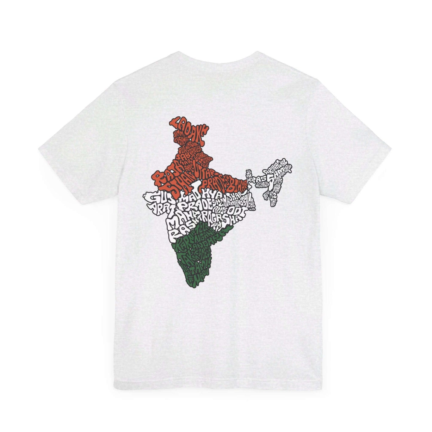 India Map (Back Print) Graphic T-shirt - Currycature 🇺🇸