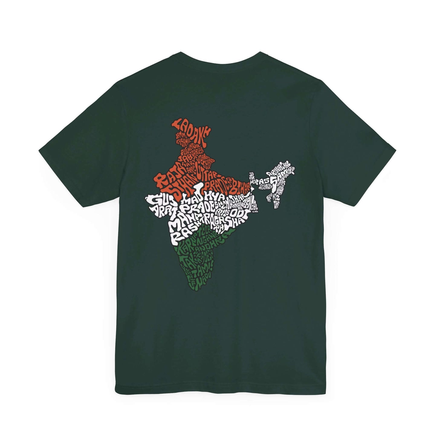 India Map (Back Print) Graphic T-shirt - Currycature 🇺🇸