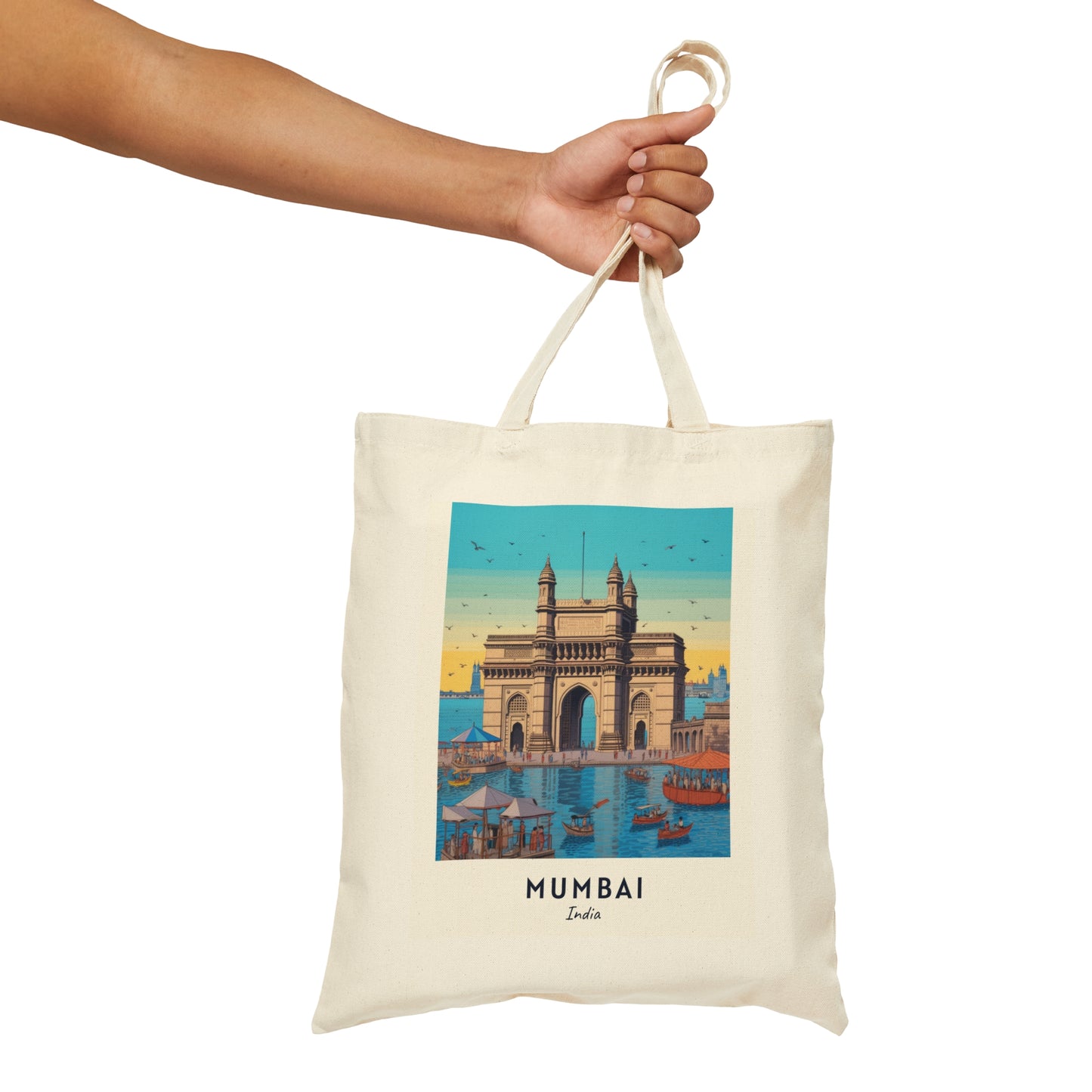 Mumbai Cotton Canvas Tote Bag - Currycature 🇺🇸