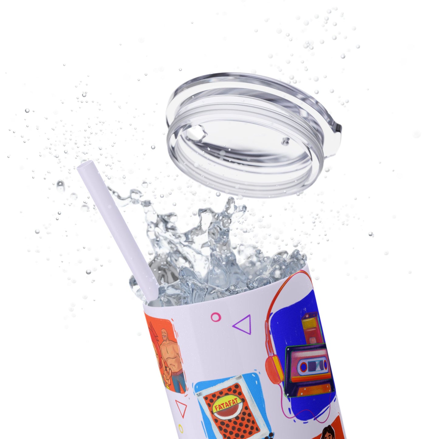 Good old memories Skinny Tumbler with Straw, 20oz