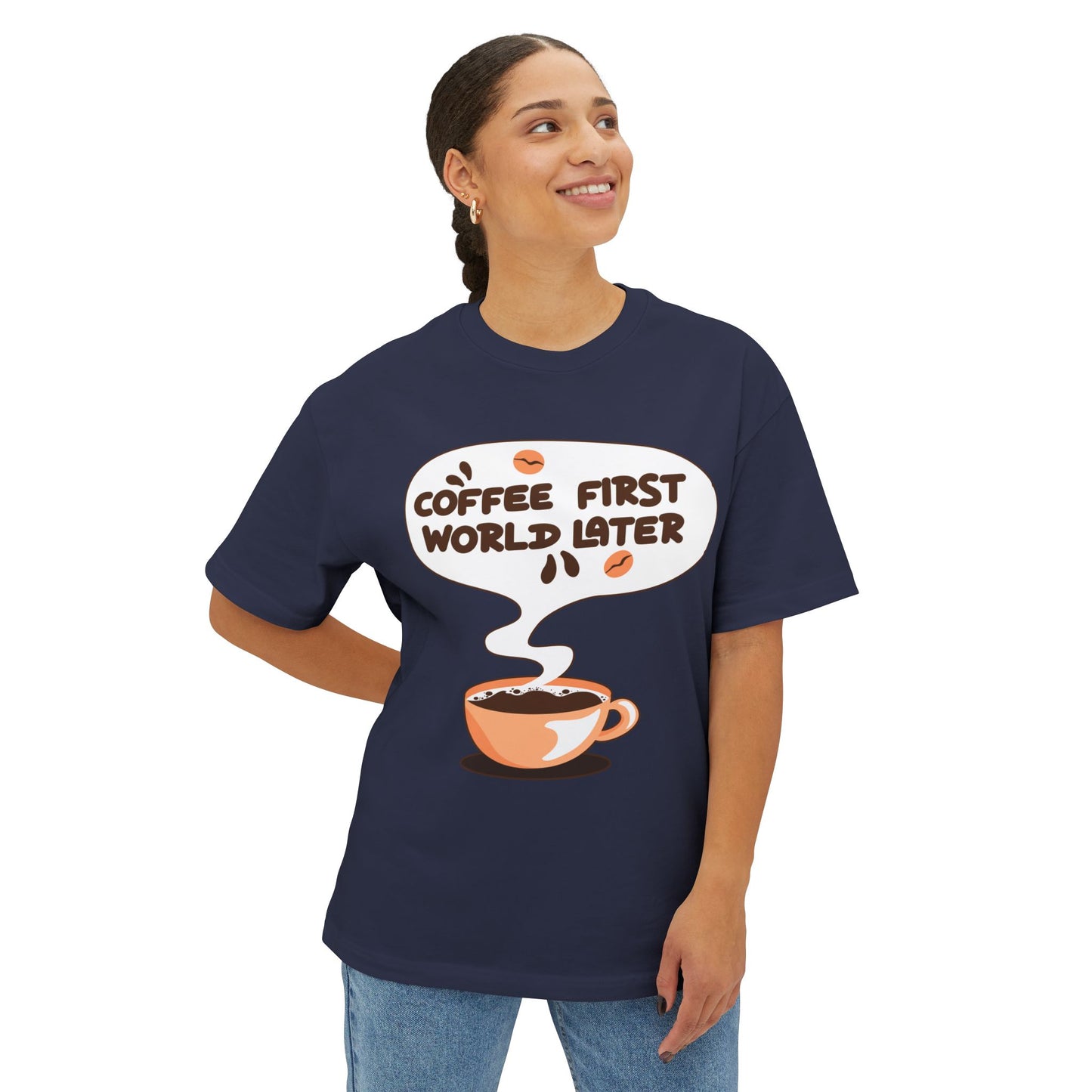Coffee First Oversized Tee