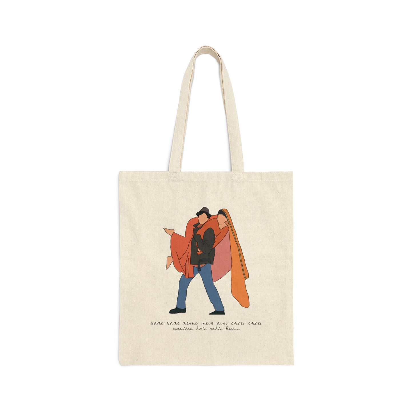 Bade Bade Desho Mein Cotton Canvas Tote Bag - Currycature 🇺🇸