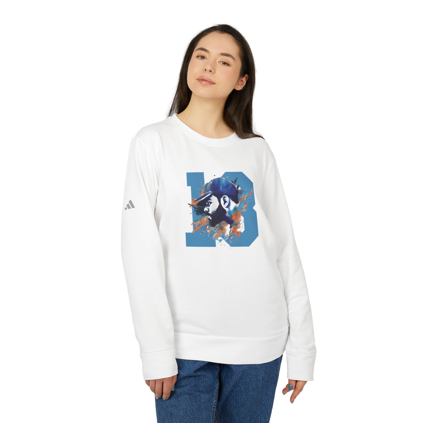 Kohli 18 adidas® Unisex Fleece Crewneck Sweatshirt - Currycature 🇺🇸