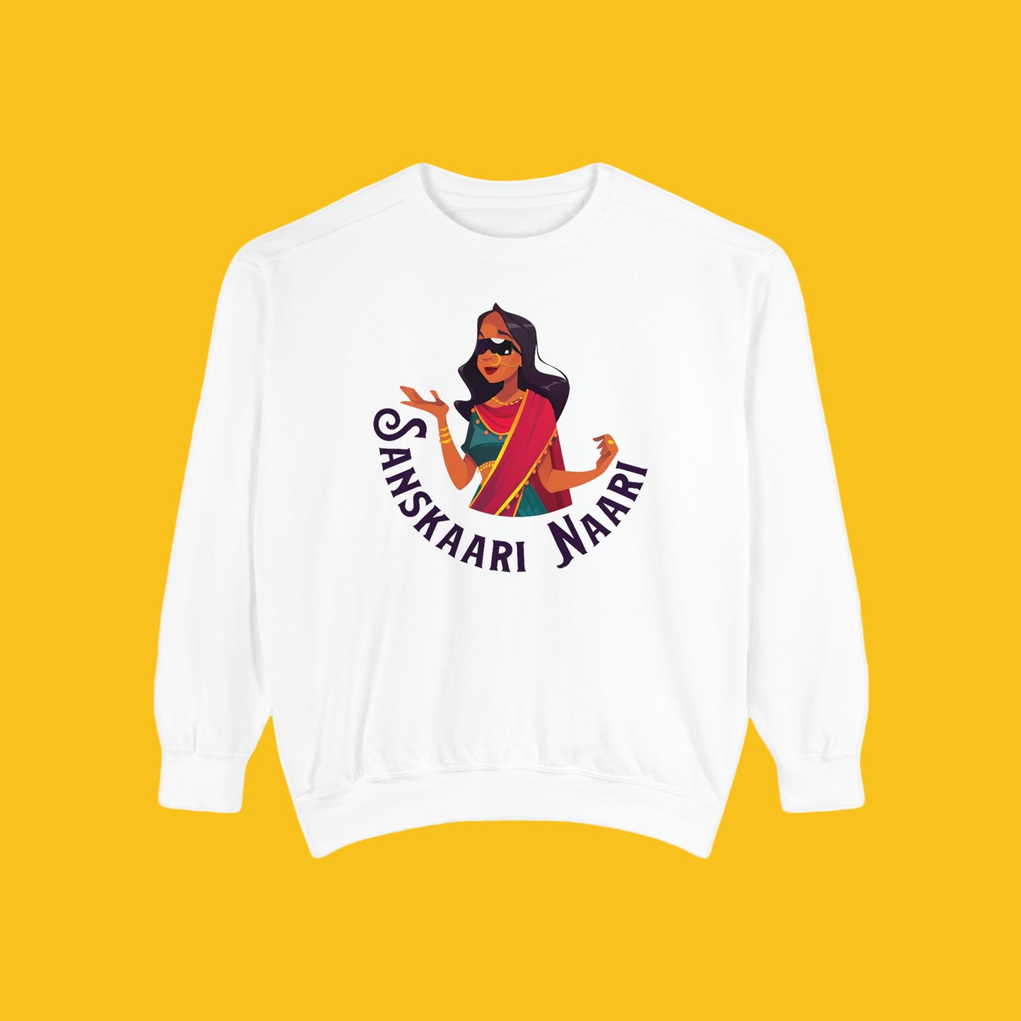 Sanskaari Naari Garment-Dyed Sweatshirt