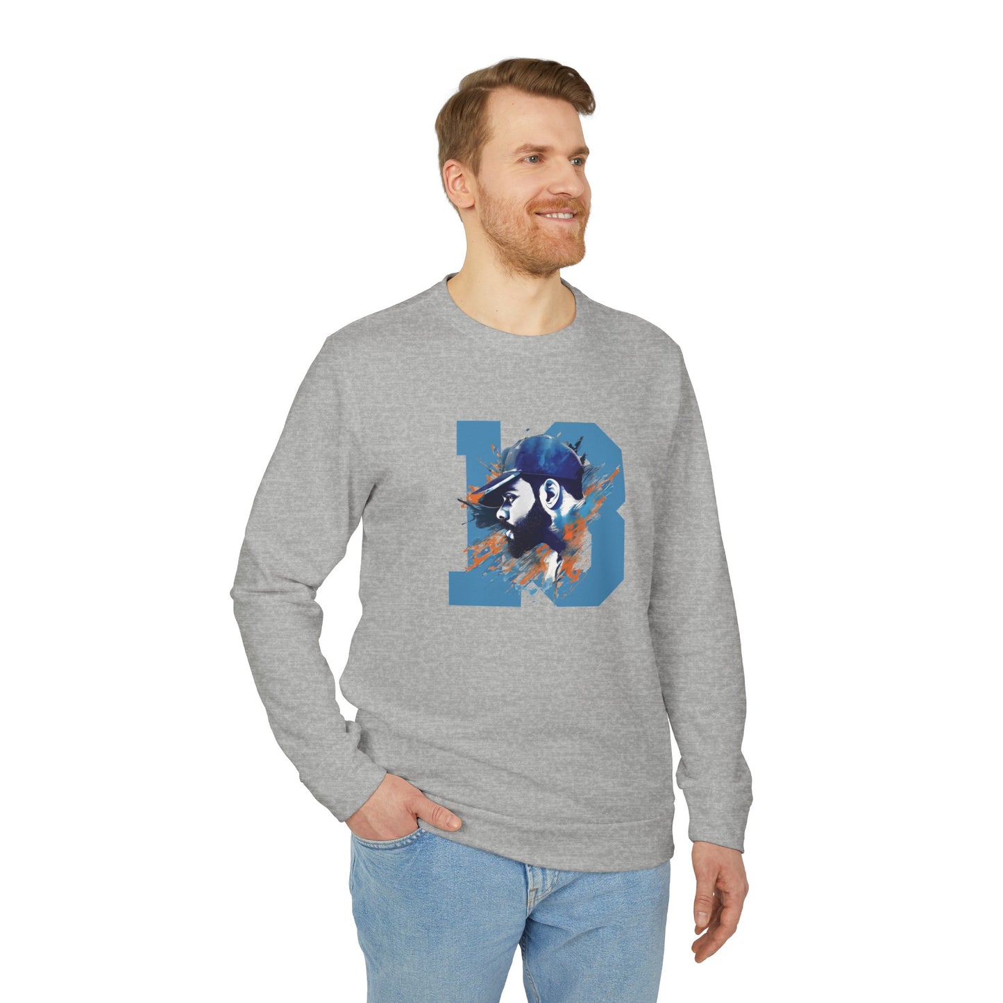 Kohli 18 adidas® Unisex Fleece Crewneck Sweatshirt - Currycature 🇺🇸
