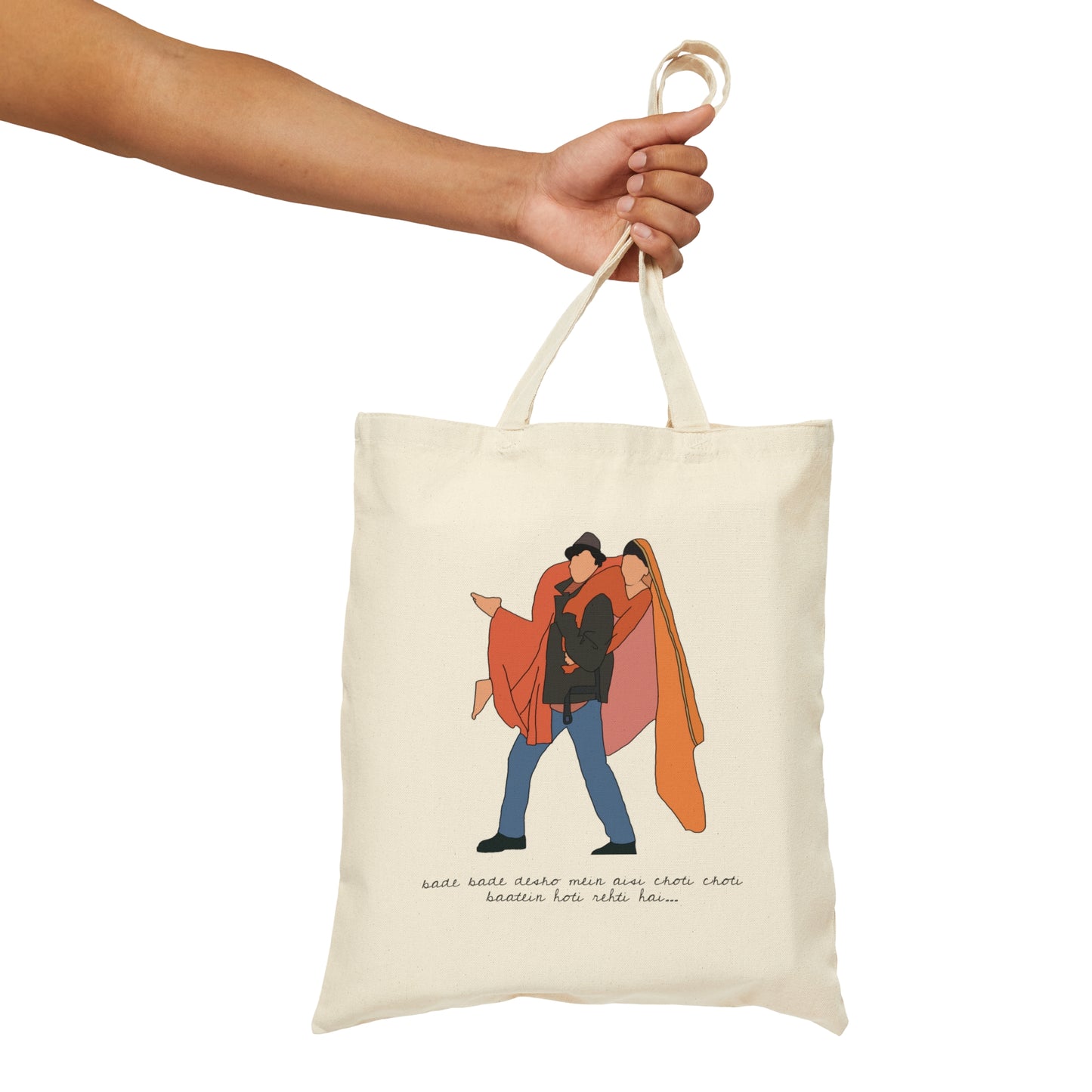 Bade Bade Desho Mein Cotton Canvas Tote Bag - Currycature 🇺🇸