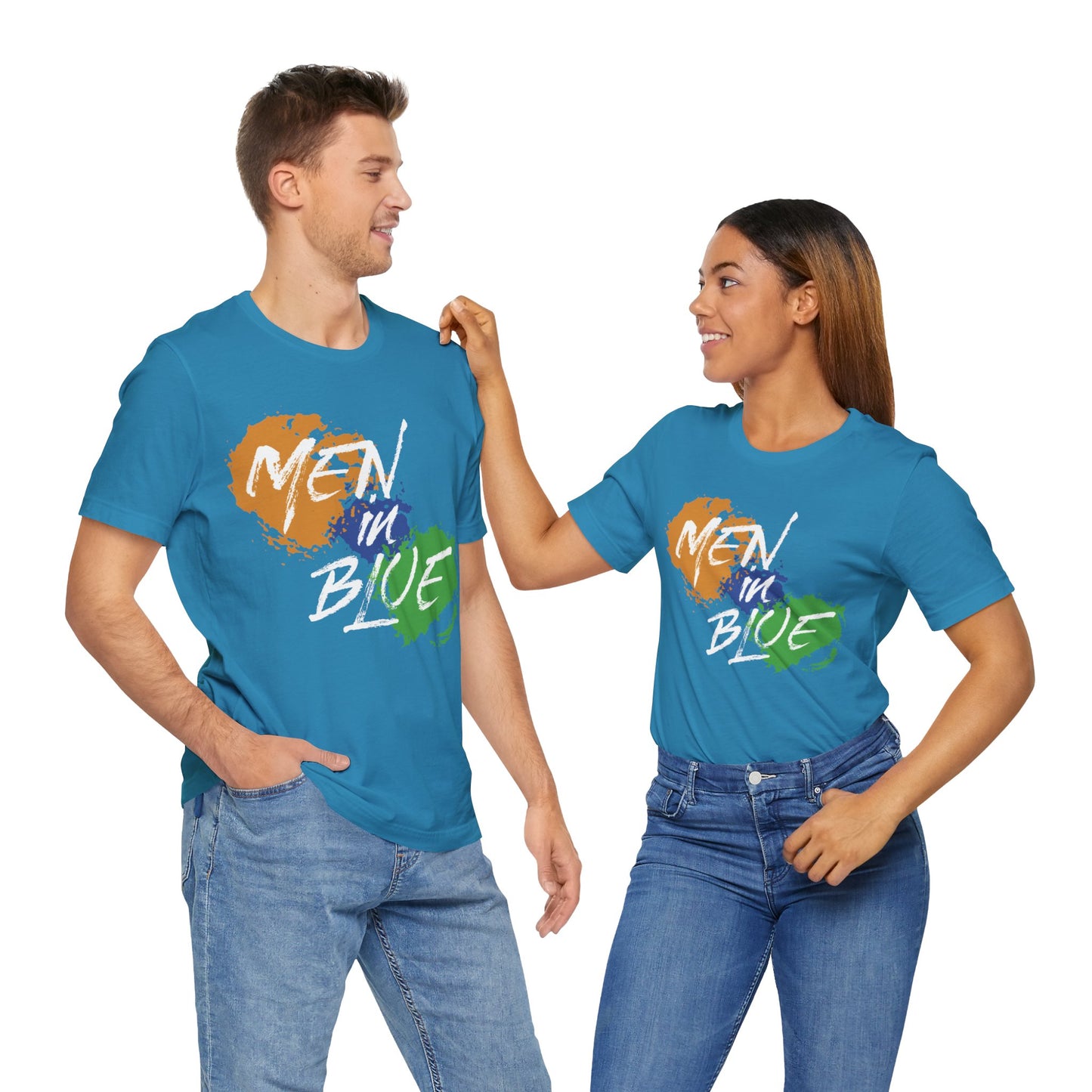 Men in Blue Graphic T-shirt - Currycature 🇺🇸