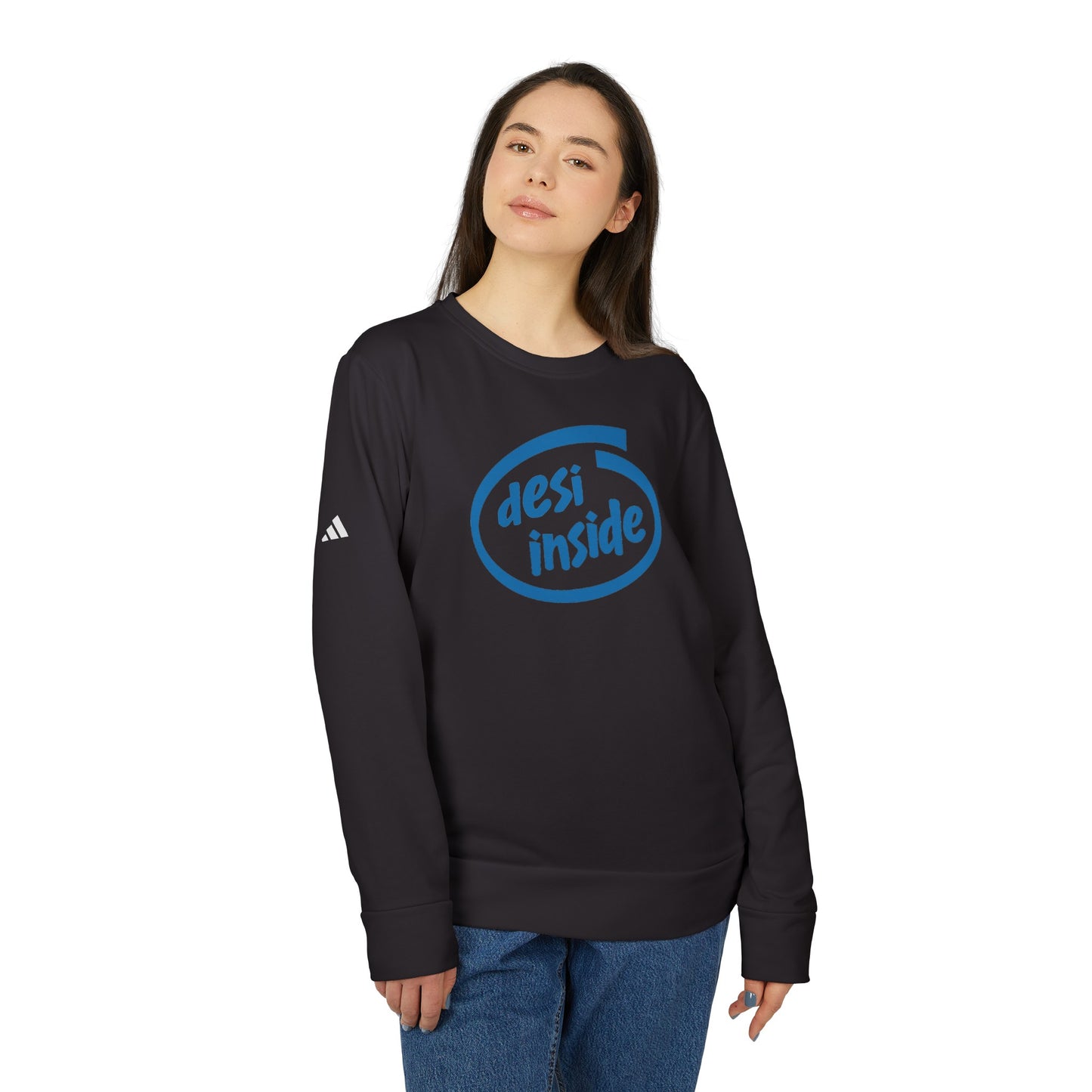 Desi Inside adidas® Unisex Fleece Crewneck Sweatshirt - Currycature 🇺🇸
