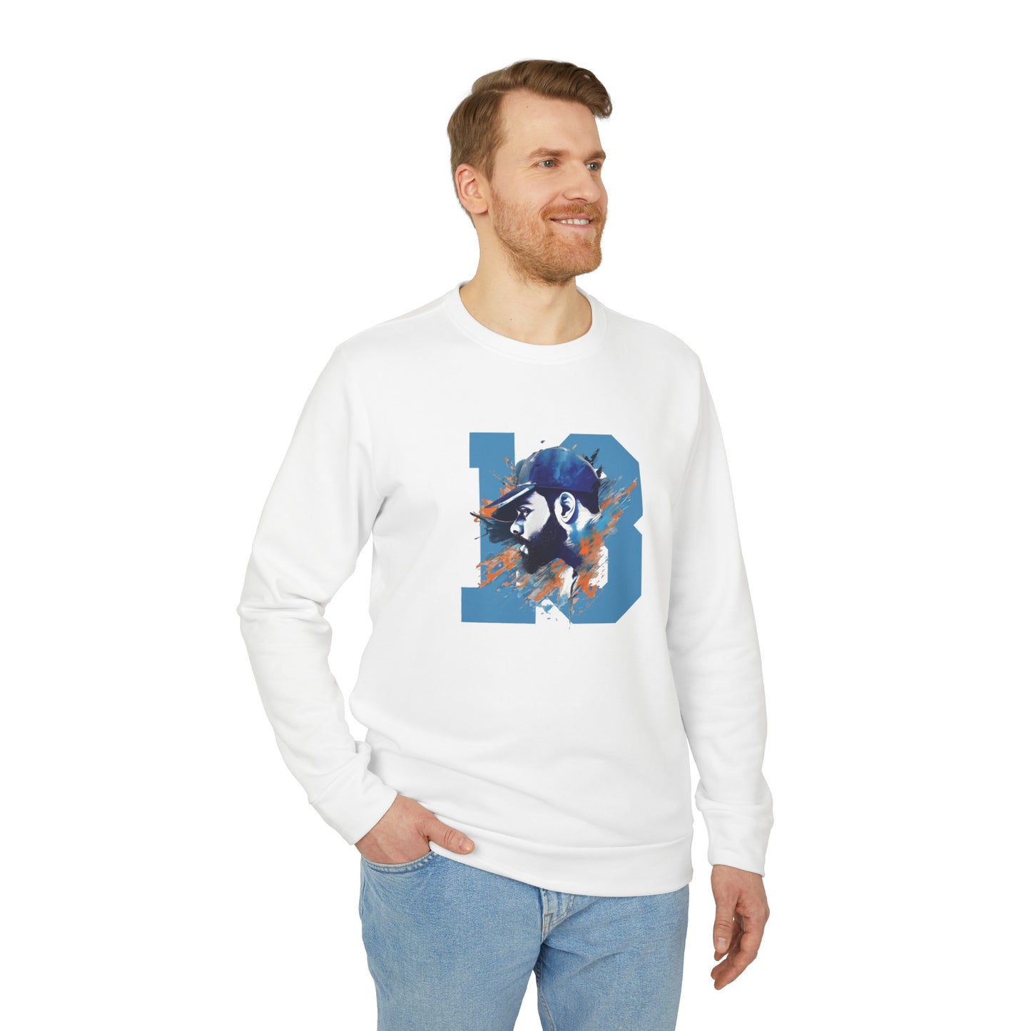 Kohli 18 adidas® Unisex Fleece Crewneck Sweatshirt - Currycature 🇺🇸