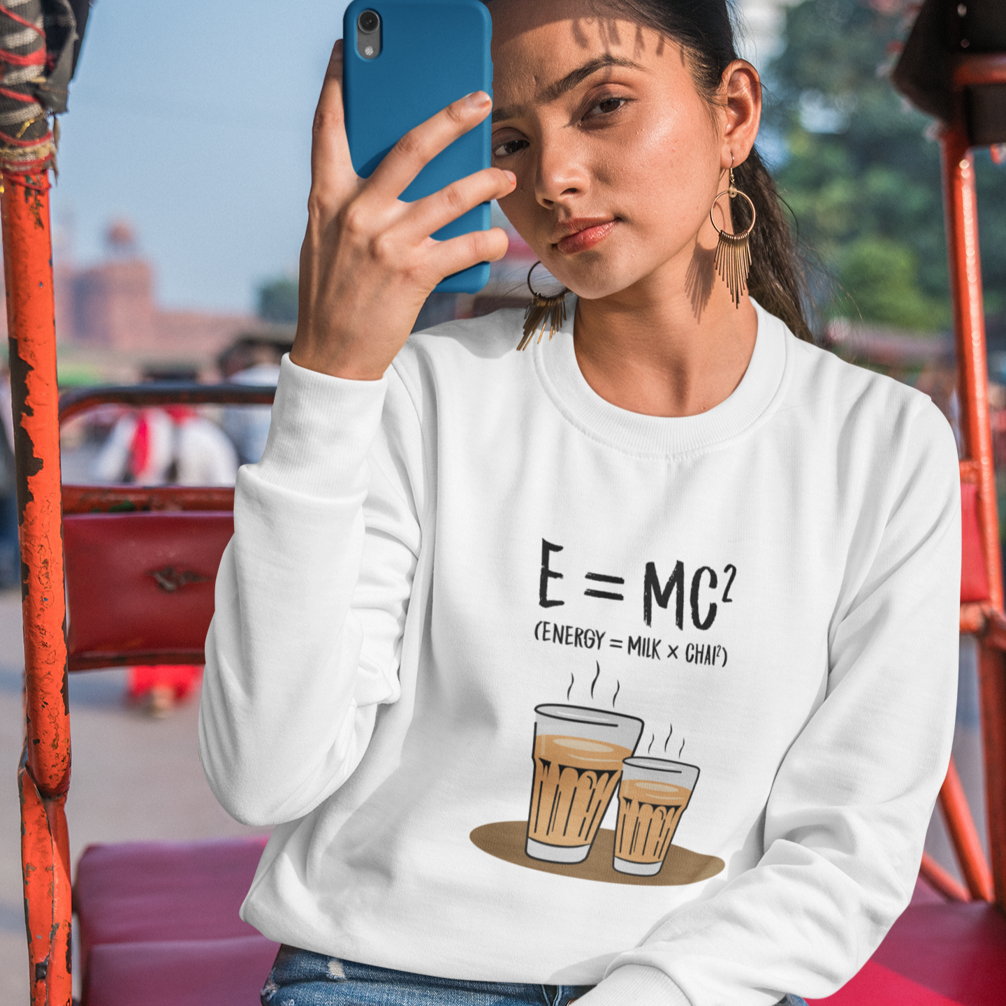 Energy = Chai Unisex Garment-Dyed Sweatshirt