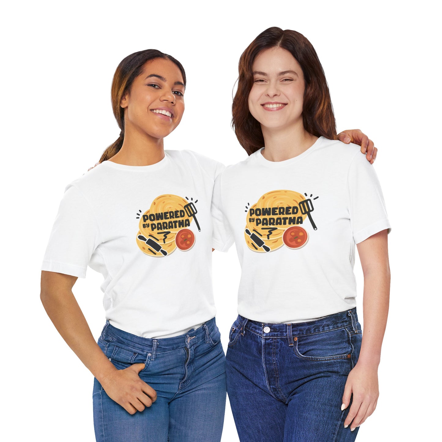 Women's Powered by Paratha Graphic Tee