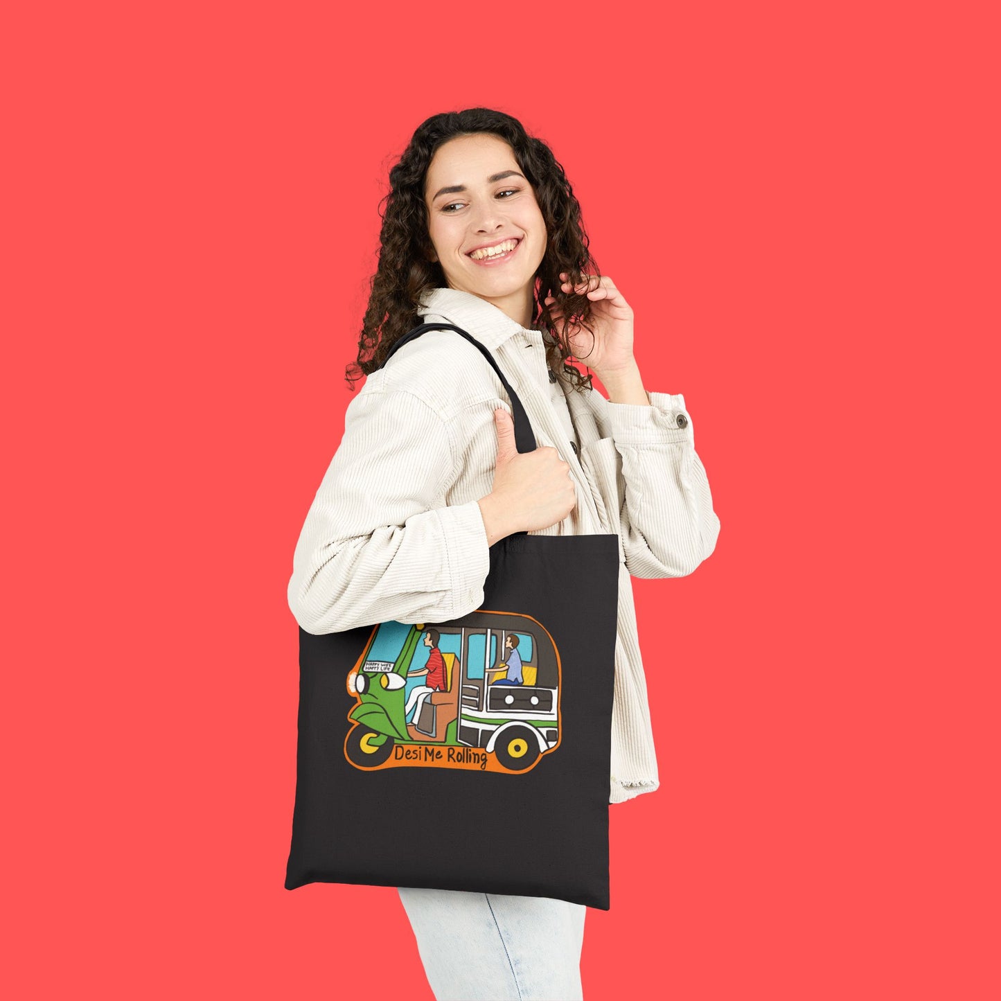 Auto Cotton Canvas Tote Bag