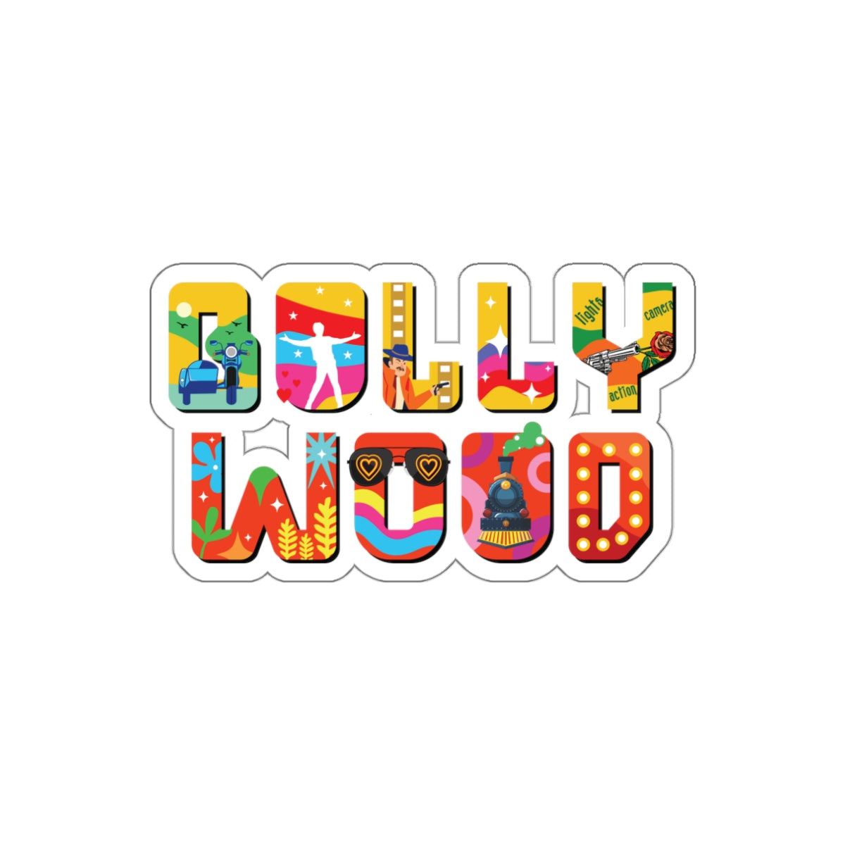 Bollywood Die-Cut Sticker