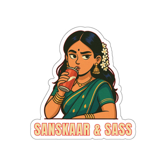 Sanskaar & Sass Die-Cut Sticker