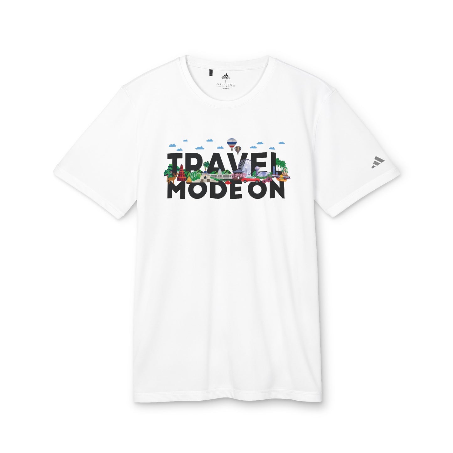 Travel Mode On adidas® Unisex Sport T-shirt