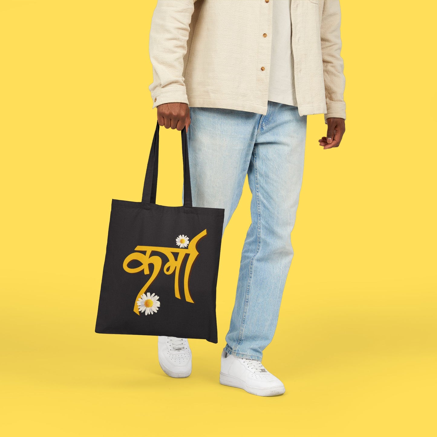 Karma Cotton Canvas Tote Bag
