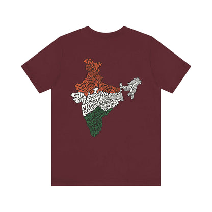 India Map (Back Print) Graphic T-shirt